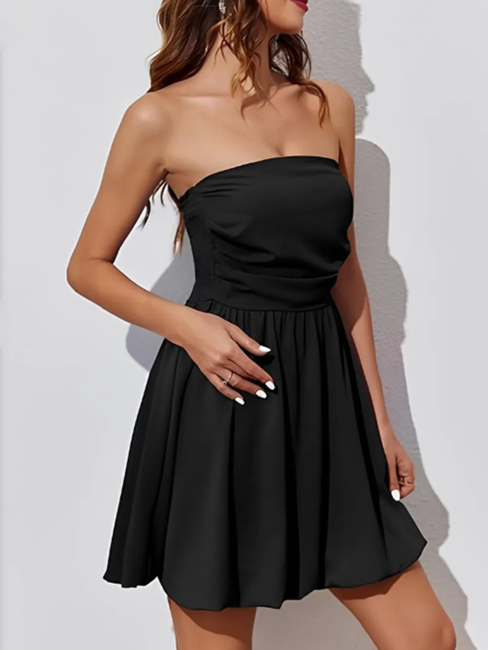 Ruched Tube Mini Dress Secondary image
