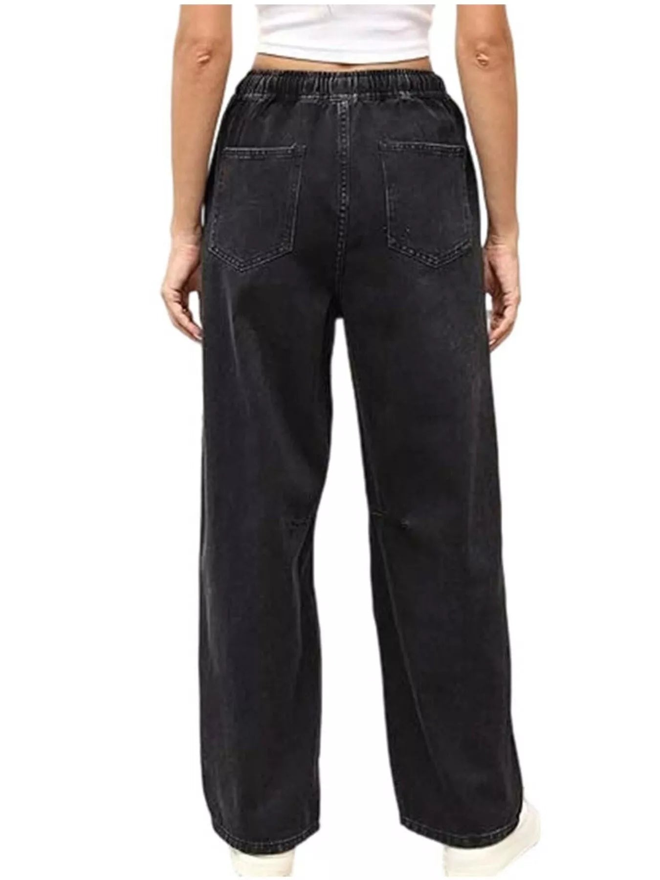 Elastic Waist Wide Leg Jeans Secondary image