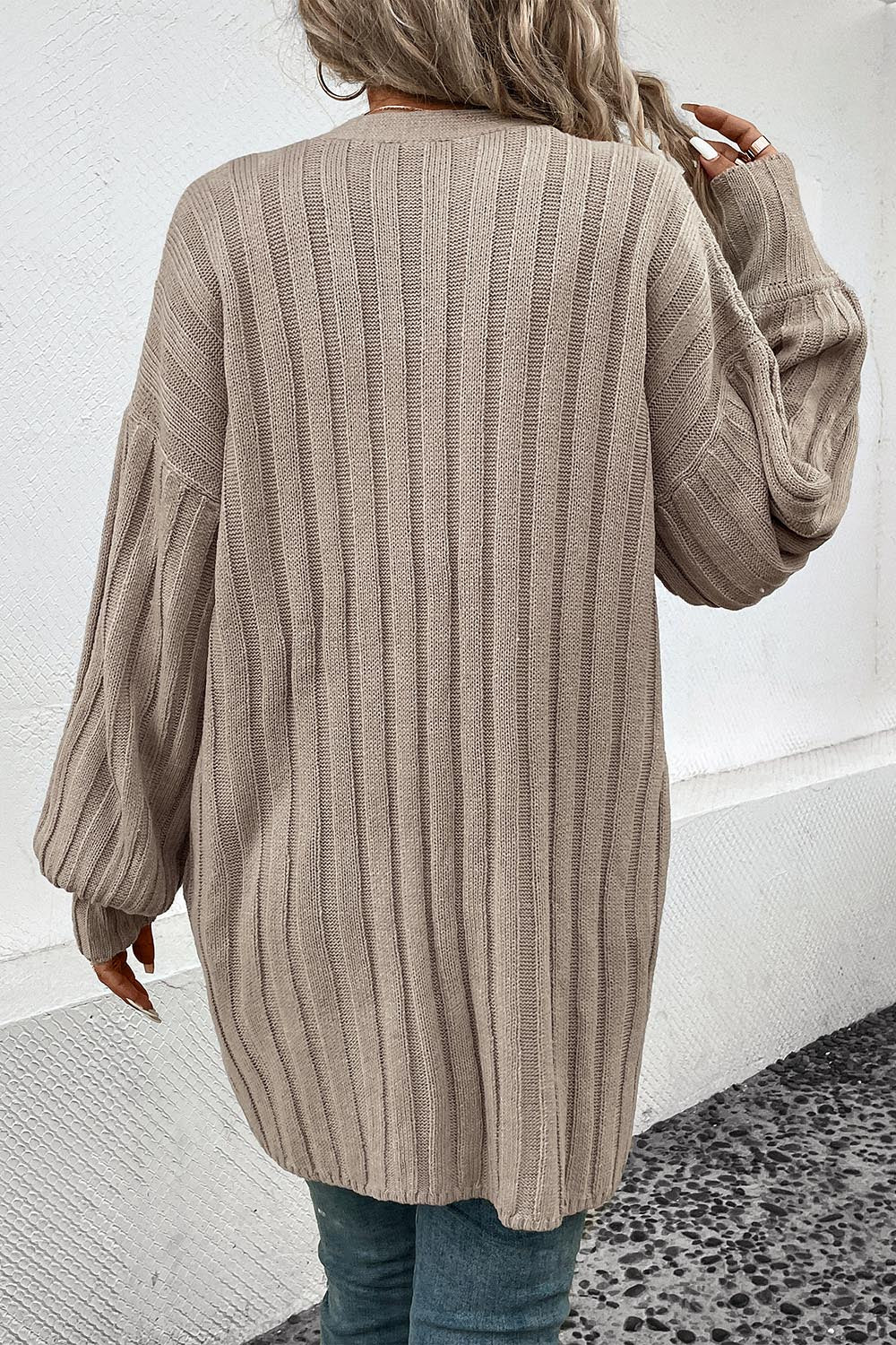 Perfee Open Front Cardigan with Pockets Secondary image