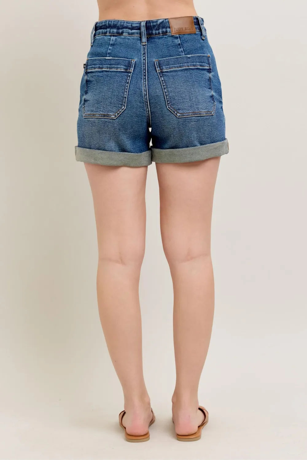 Judy Blue Full Size High Rise Cuff Denim Shorts Plus Size Secondary image