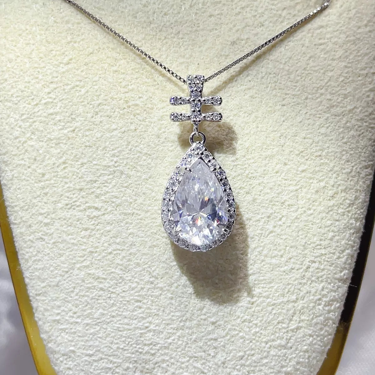 3 Carat 925 Sterling Silver Moissanite Pendant Necklace Secondary image