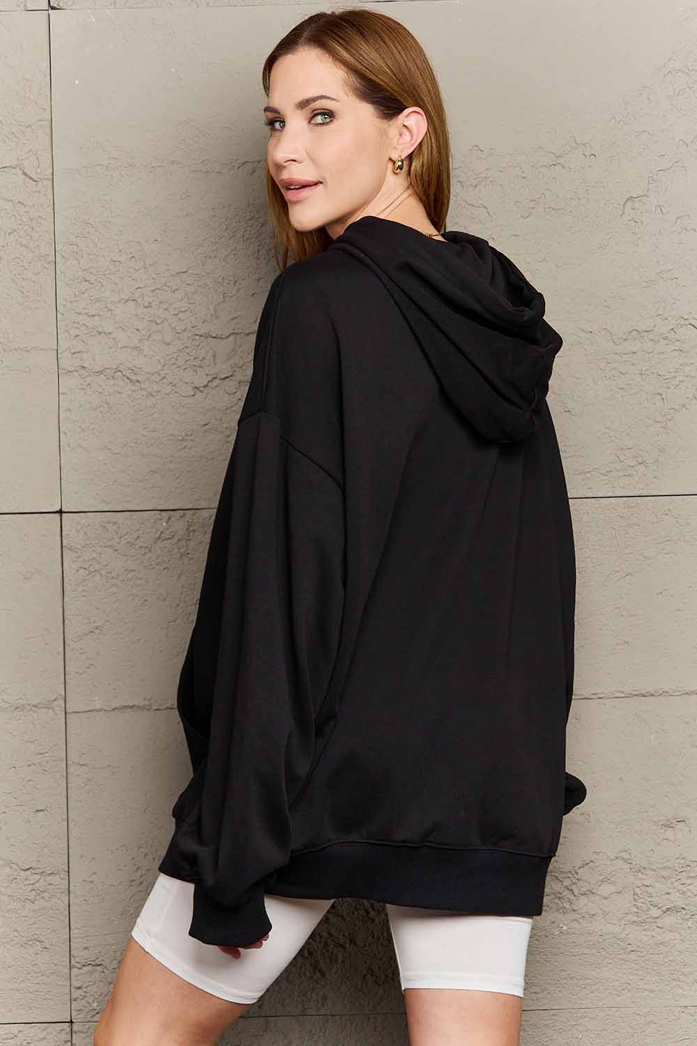 Simply Love Simply Love Full Size Butterfly and Flower Graphic Hoodie Secondary image