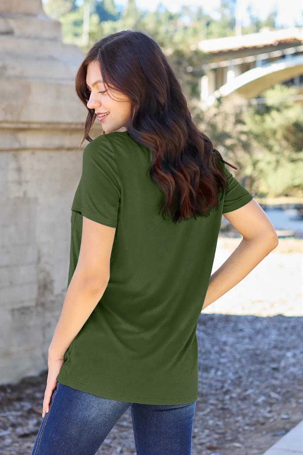 Basic Bae Full Size V-Neck Short Sleeve T-Shirt Secondary image