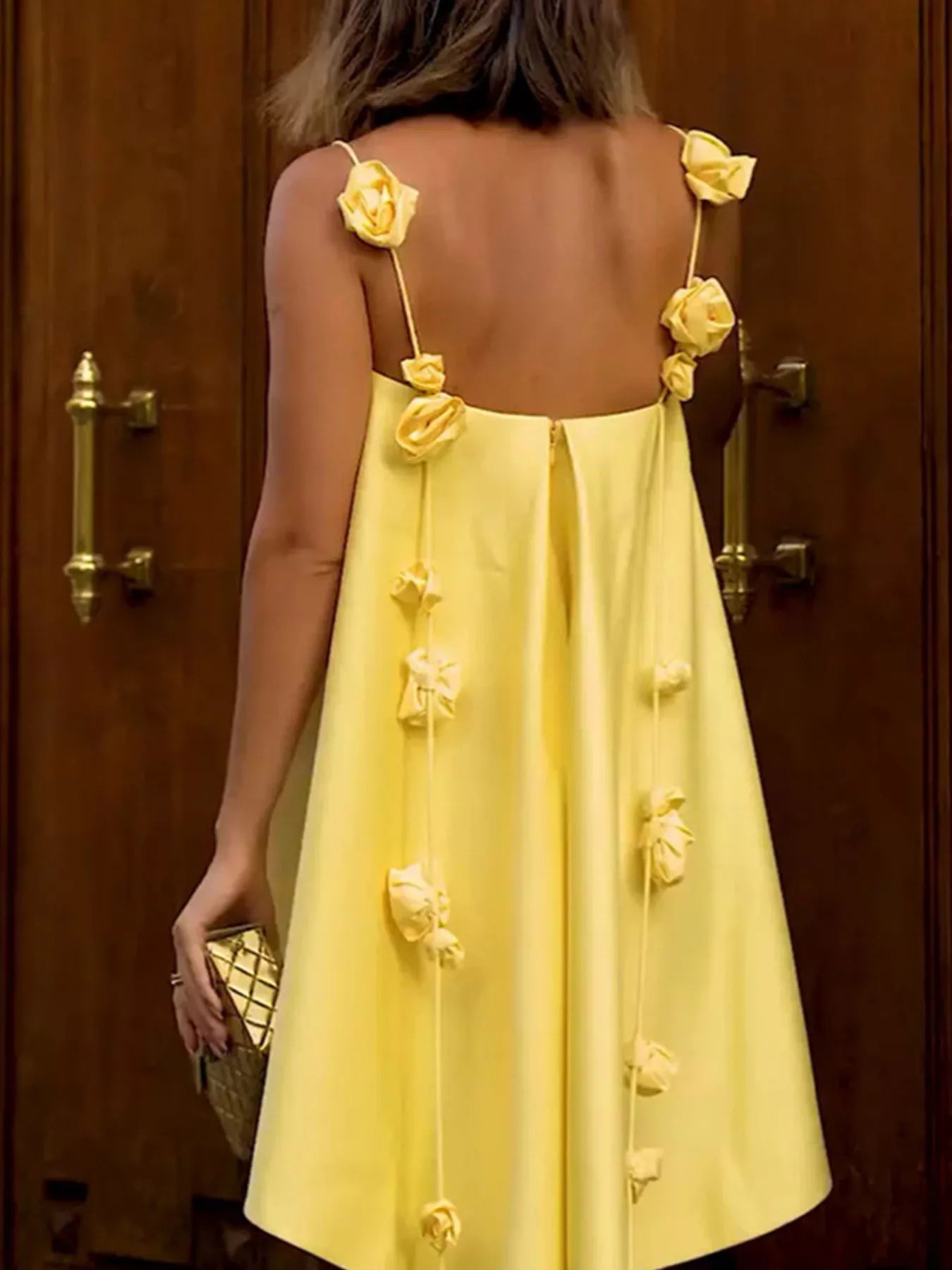 Floral Strap Mini A-Line Dress Secondary image