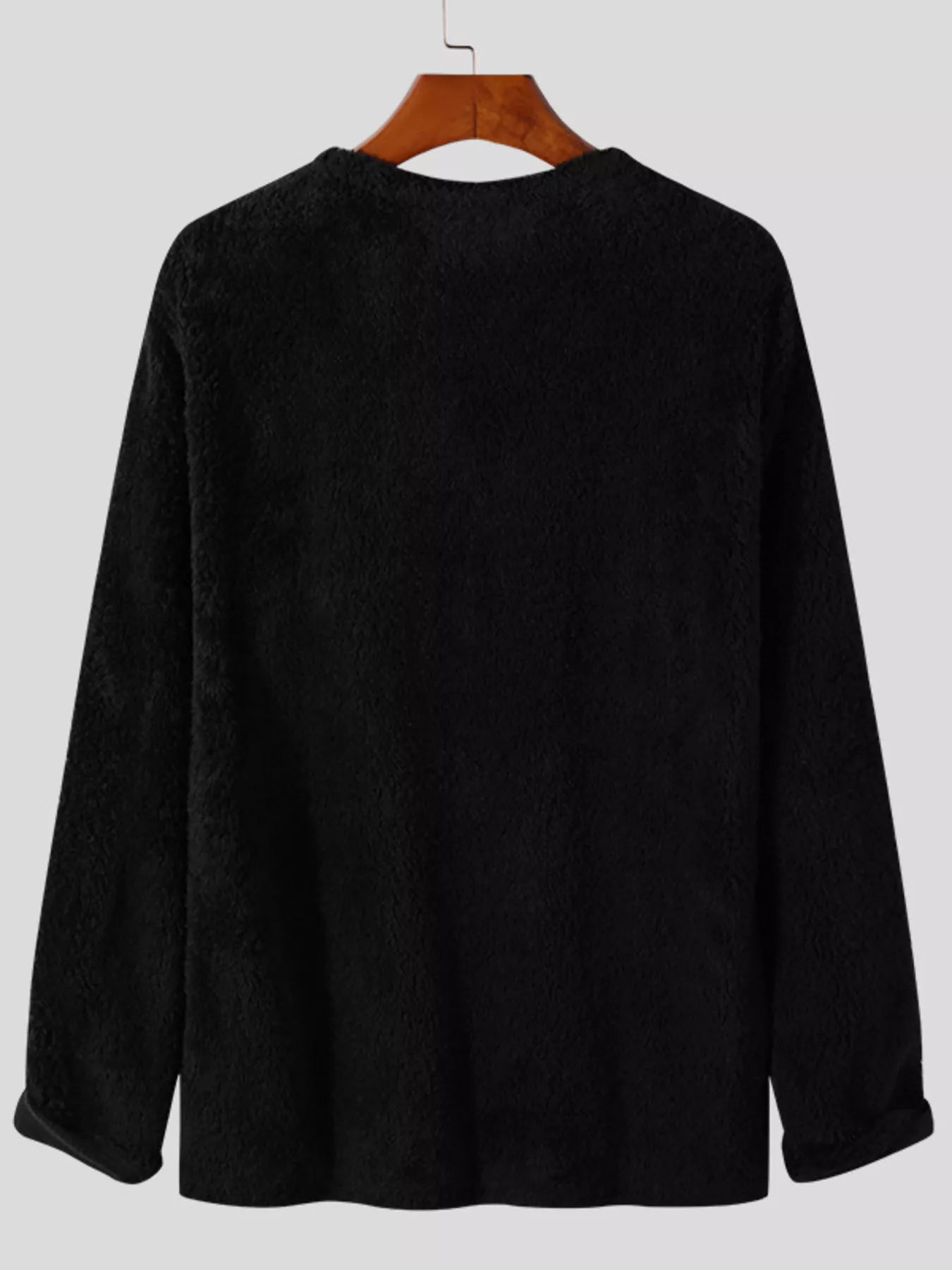 Men's Full Size Textured Long Sleeve Sweater Plus Size Secondary image