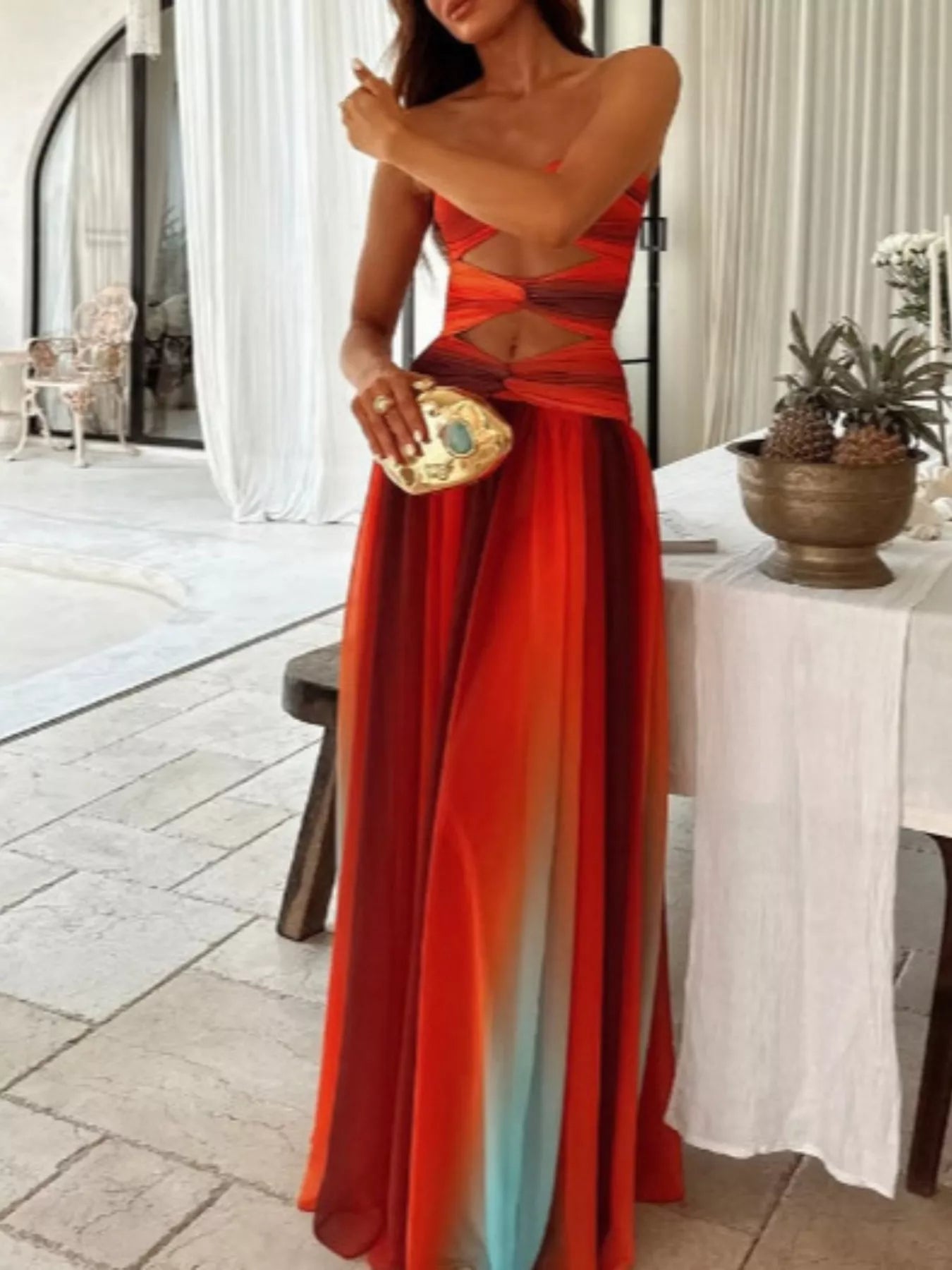 Strapless Cutout Maxi Dress Secondary image