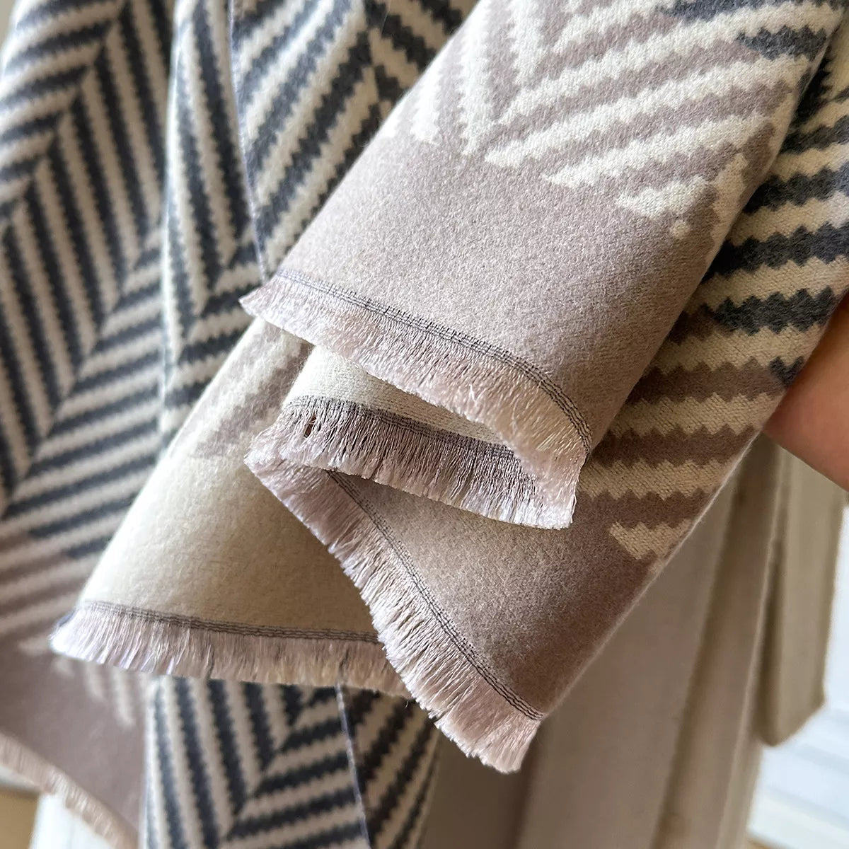 Raw Hem Soft Scarf Secondary image