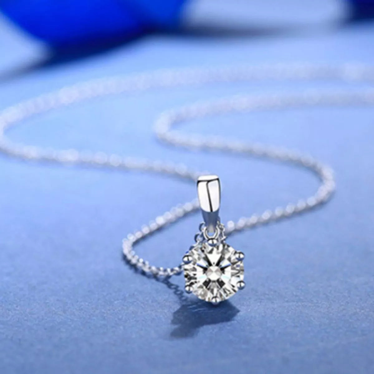 5 Carat Moissanite 925 Sterling Silver Pendant Necklace Secondary image