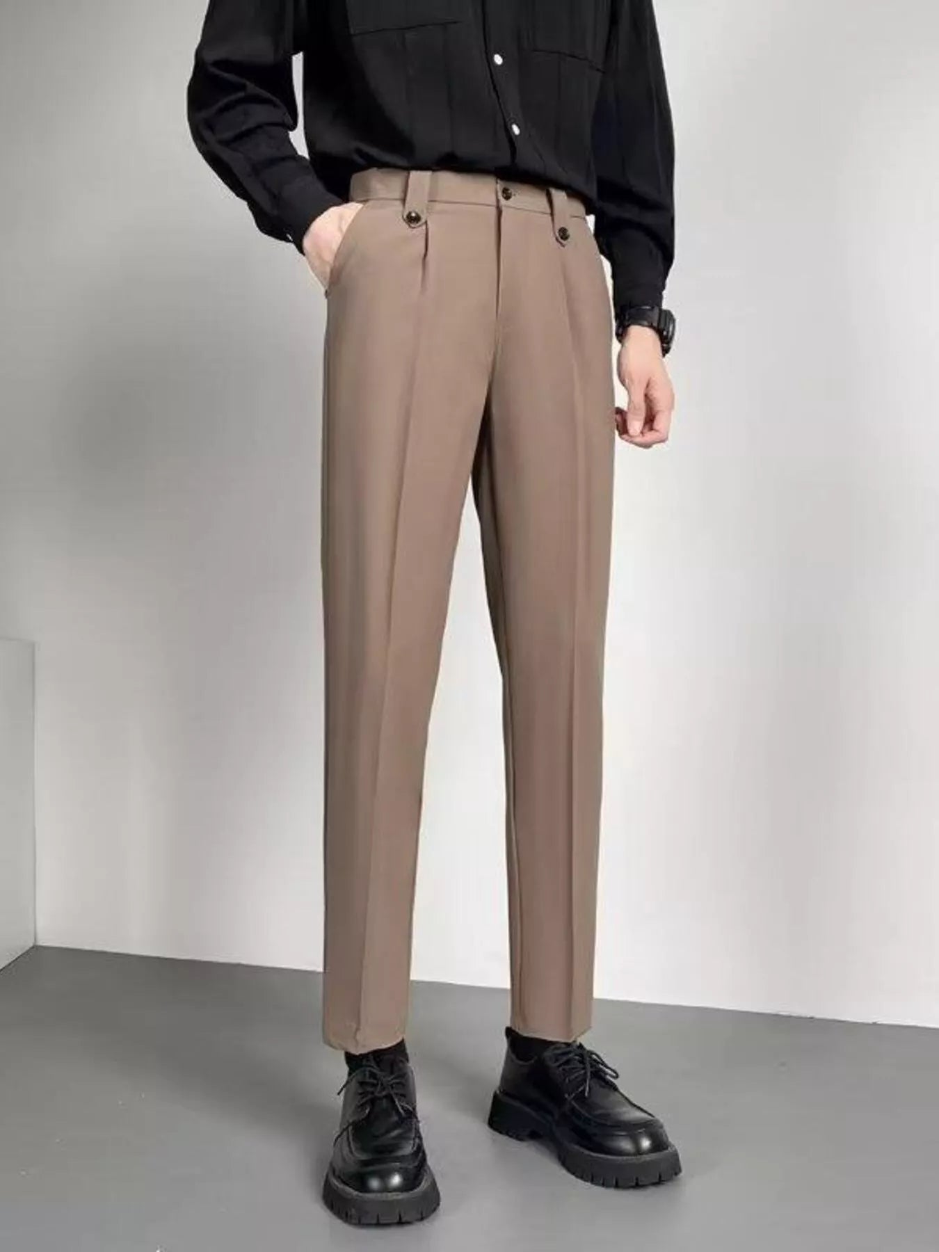 Men's Slim Fit Ankle-Length Dress Pants Secondary image