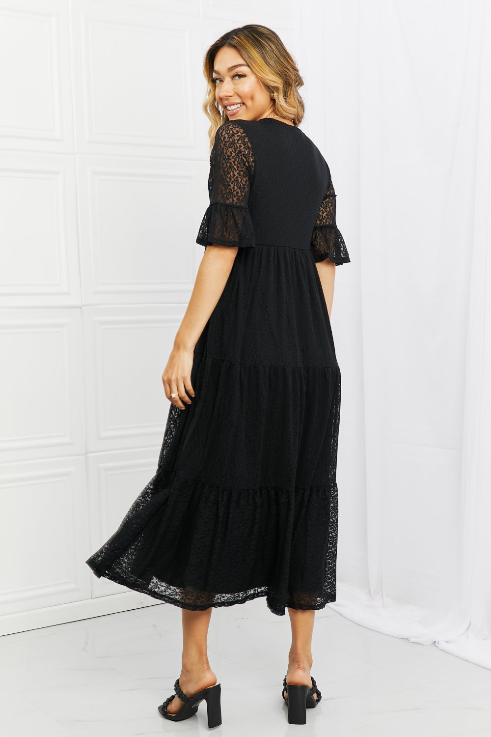 P & Rose Lovely Lace Full Size Tiered Dress Secondary image