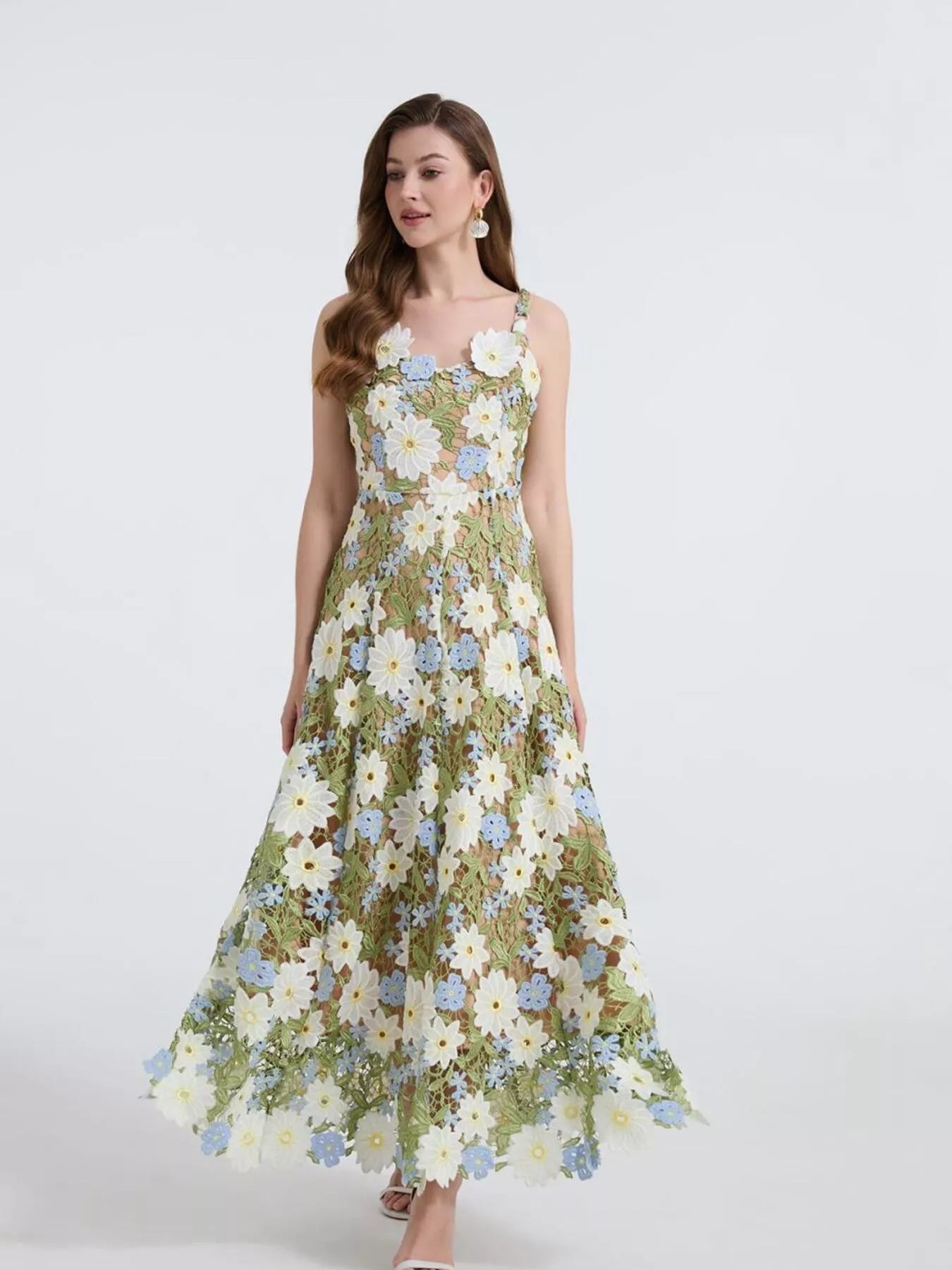 Floral Embroidered Maxi Dress Secondary image