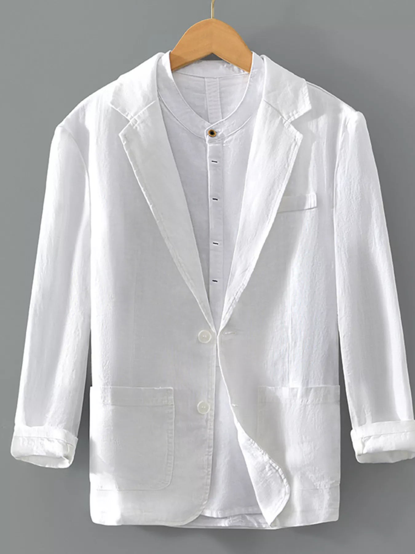 Men's Plus Size Lapel Collar Button Up Blazer Secondary image