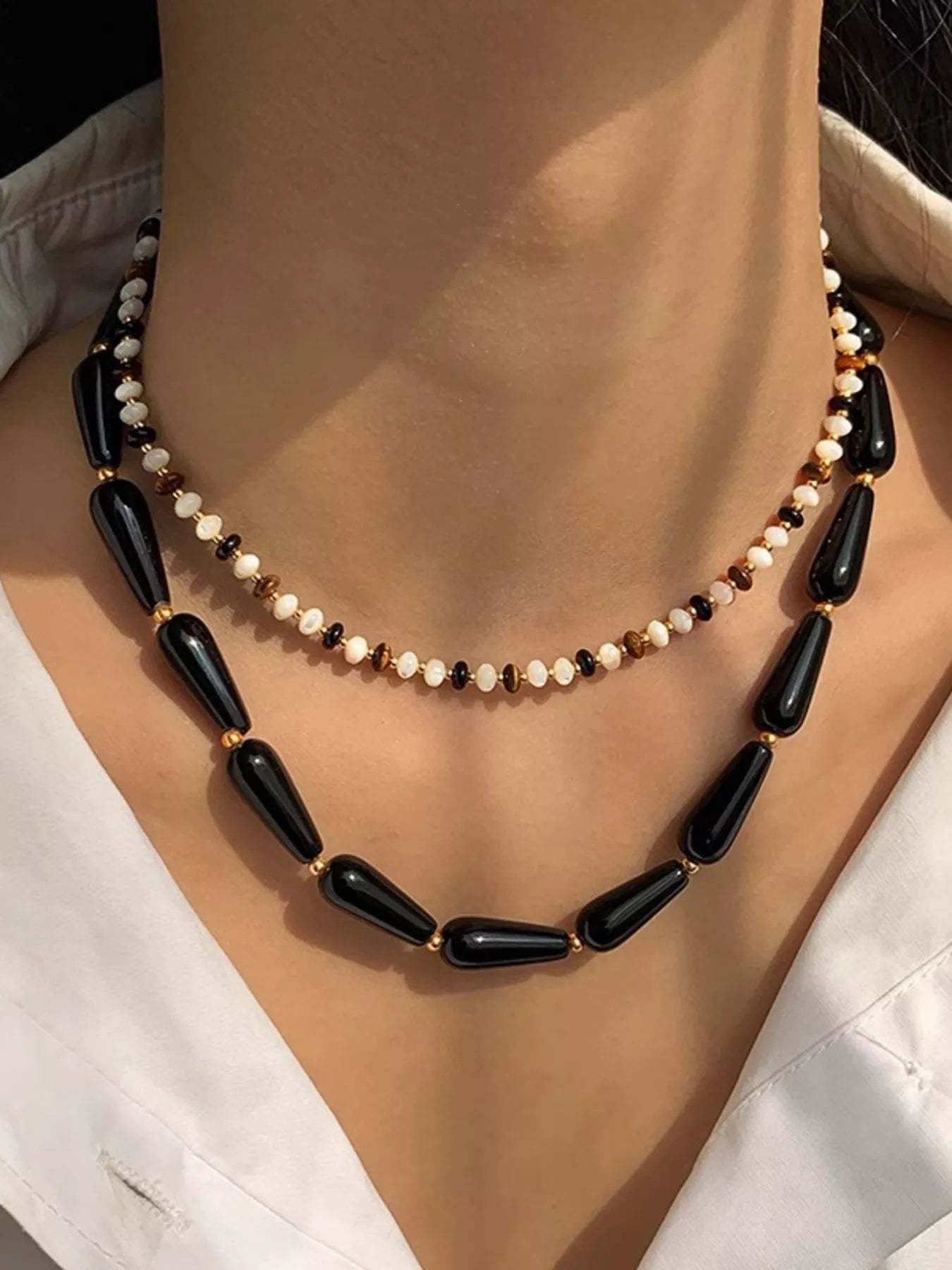 Alloy Teardrop Adjustable Necklace Secondary image