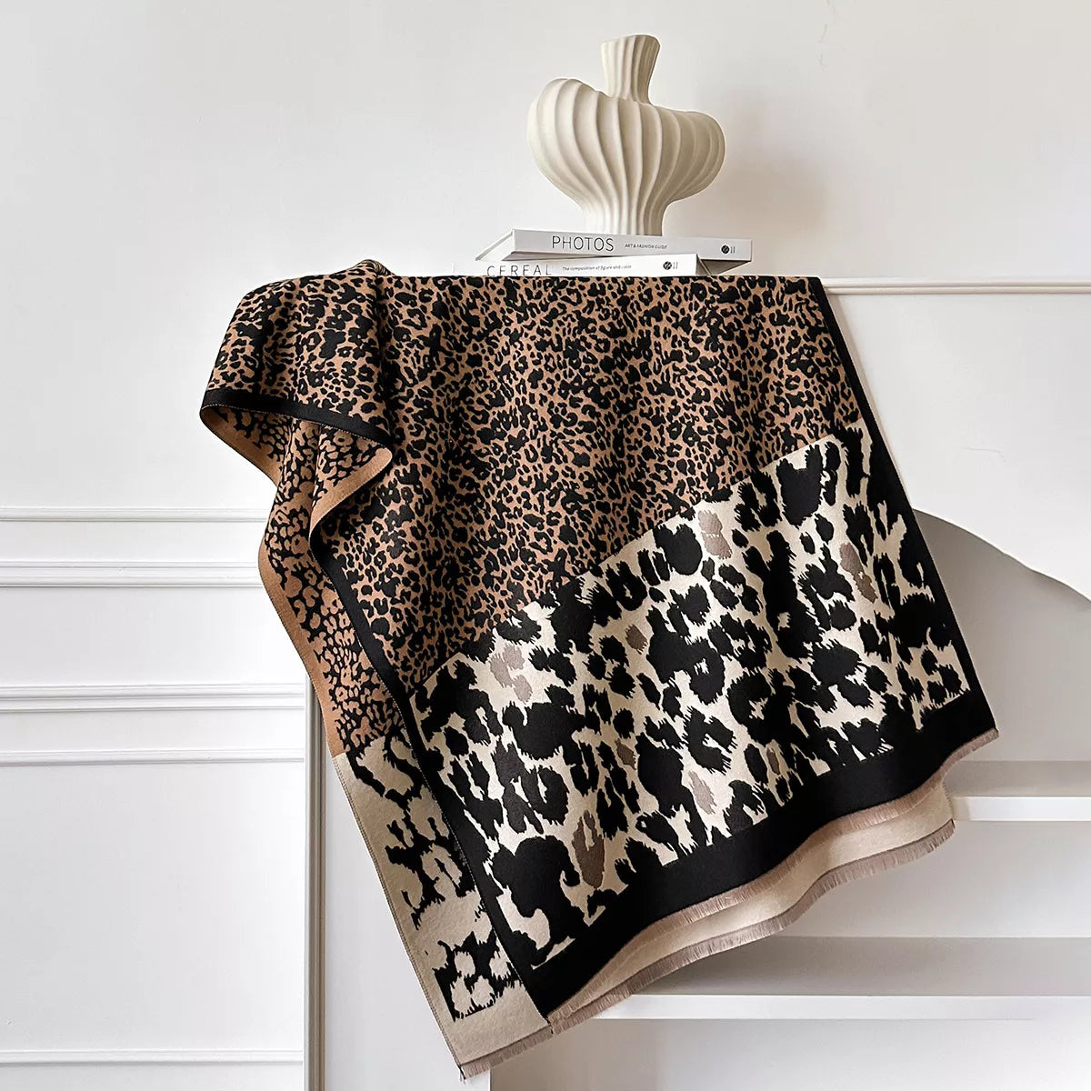 Leopard Print Winter Scarf Secondary image