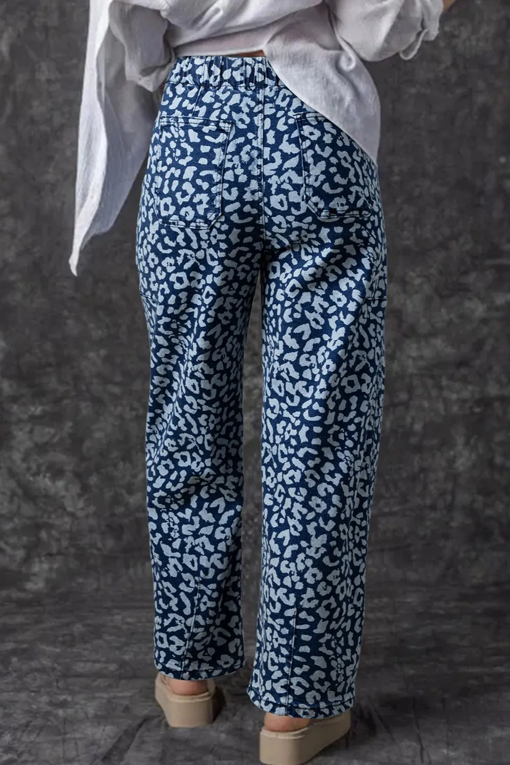 Leopard Print Wide Leg Jeans Secondary image