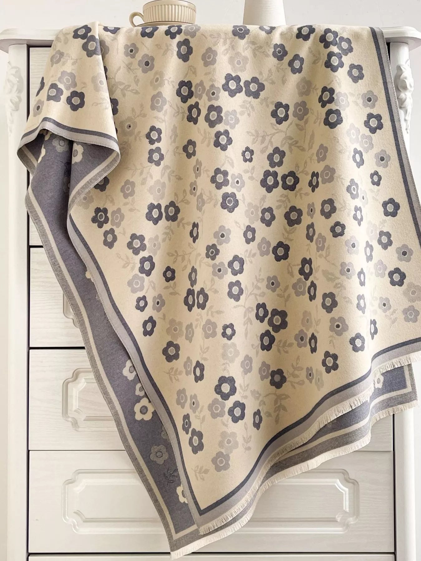 Floral Print Warm Winter Scarf Secondary image