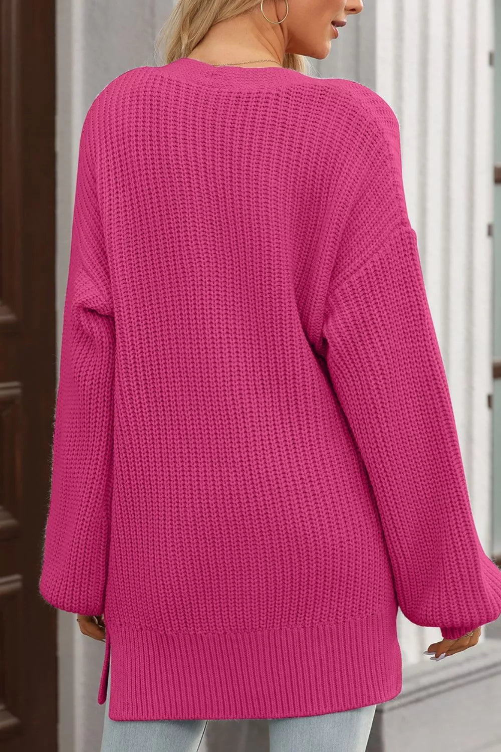 Chunky Knit Button-Down Cardigan Secondary image