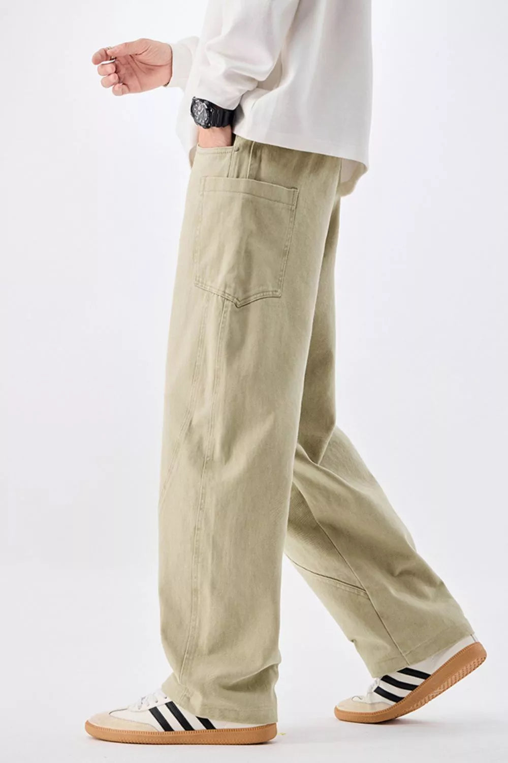 Men's Plus Size Loose Fit Drawstring Waist Jeans Secondary image