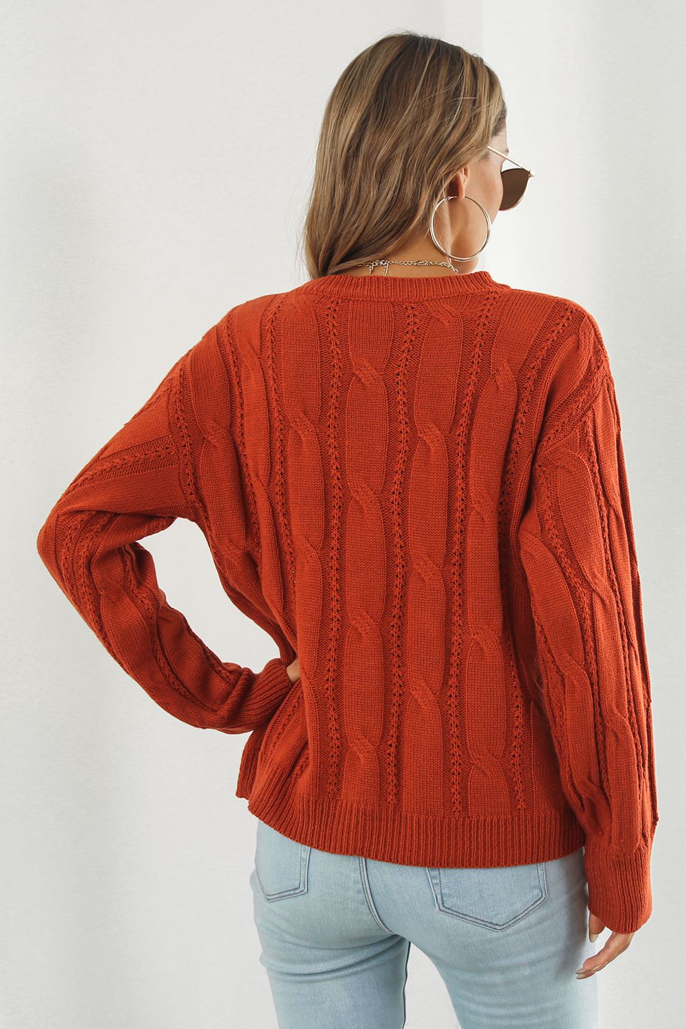 Round Neck Long Sleeve Sweater Secondary image