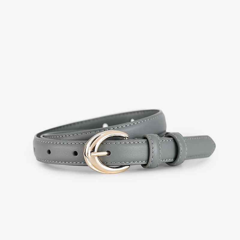Leather Belt with Golden Buckle Secondary image