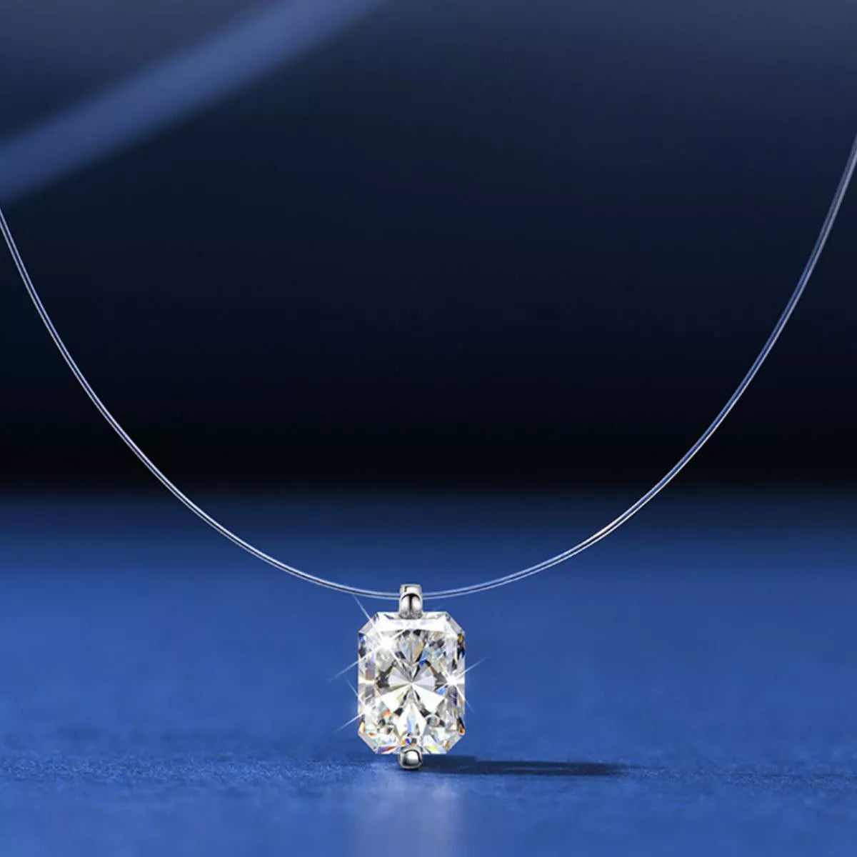 1 Carat Moissanite 925 Sterling Silver Necklace Secondary image