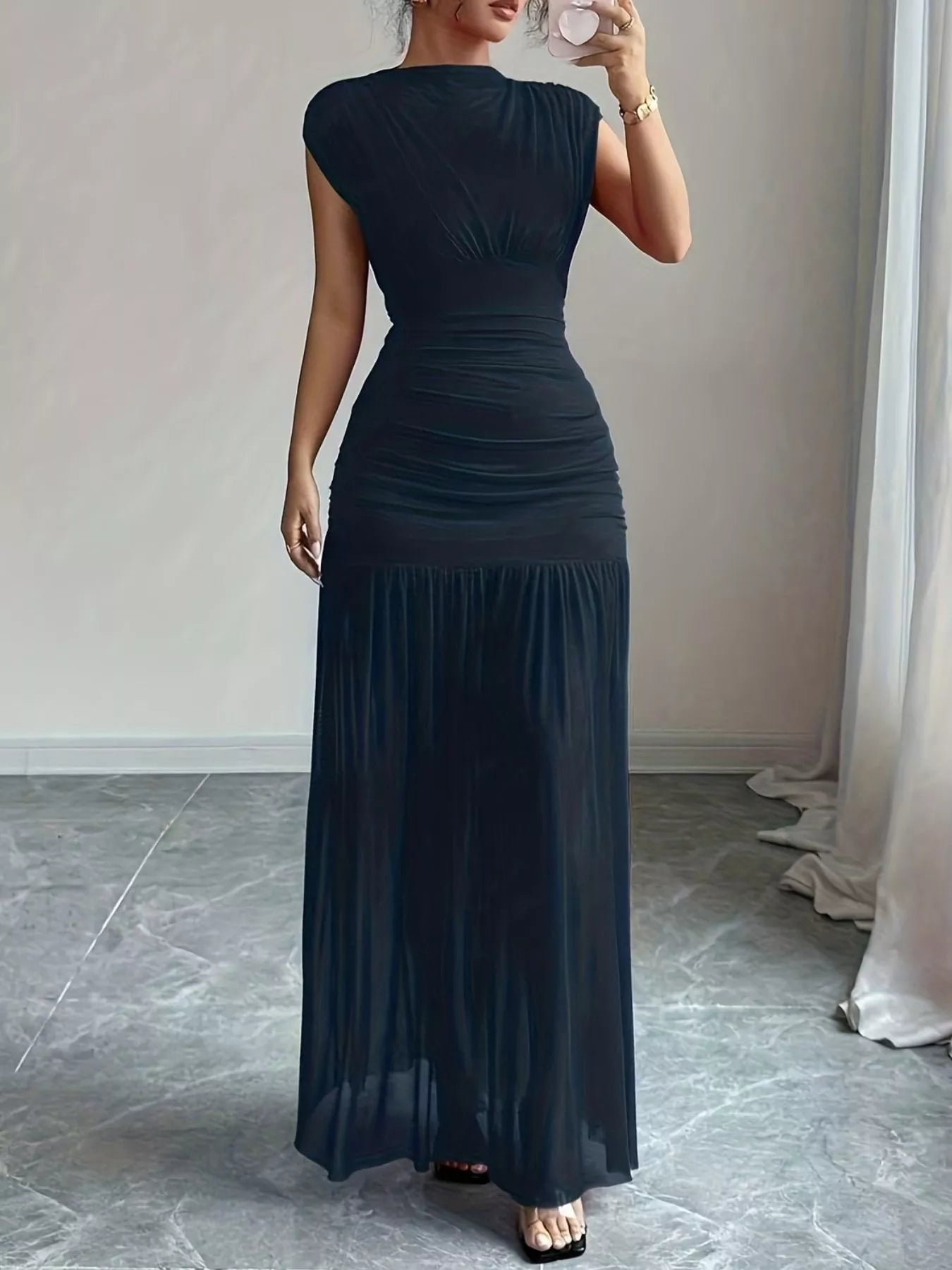 Ruched Bodycon Maxi Dress Secondary image