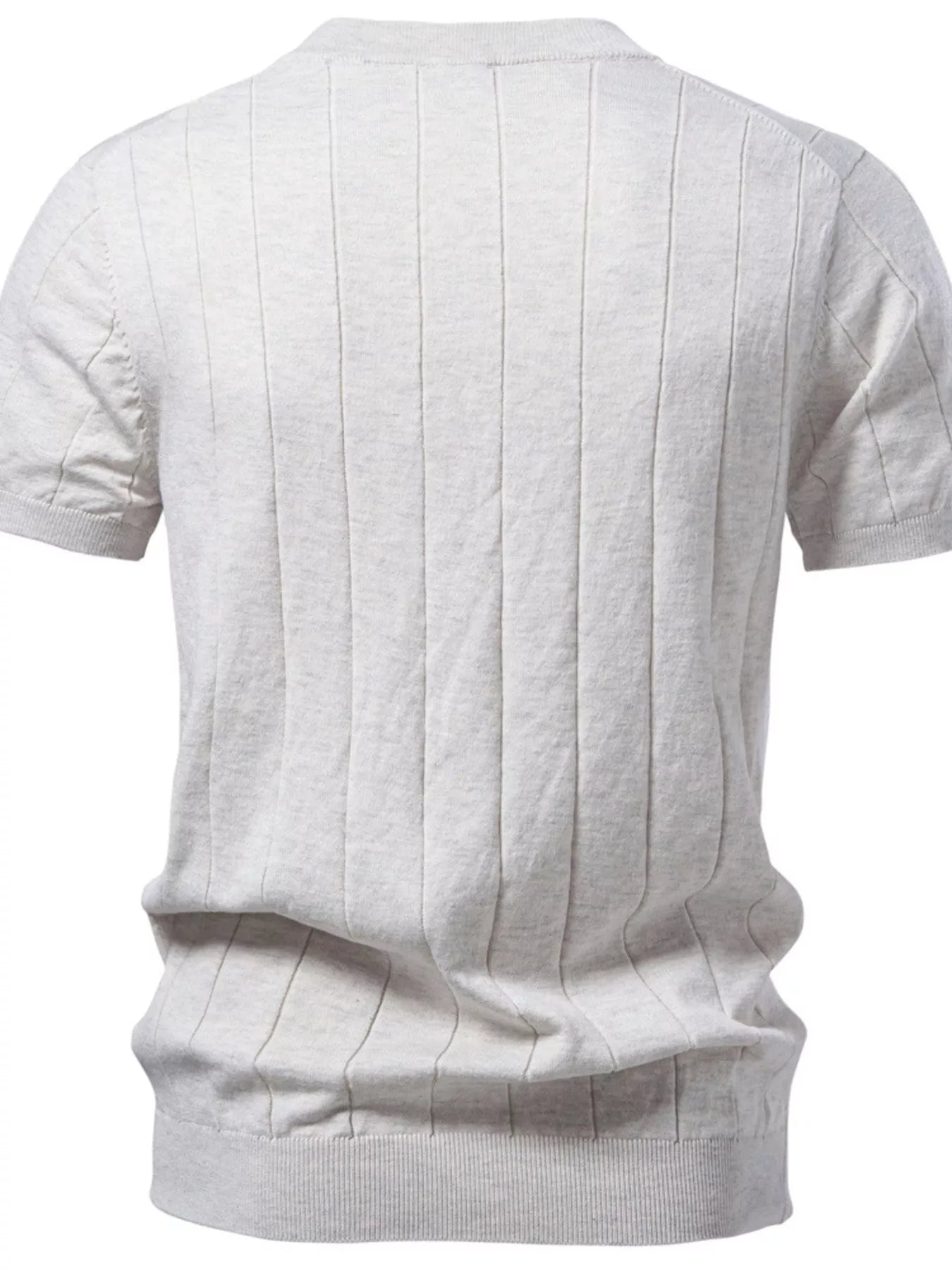 Men's Ribbed Knit Short Sleeve Sweater Secondary image