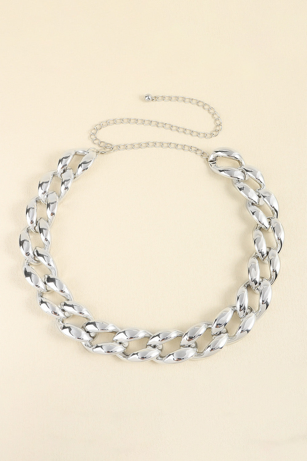 1.2" Width Acrylic Curb Chain Belt Secondary image