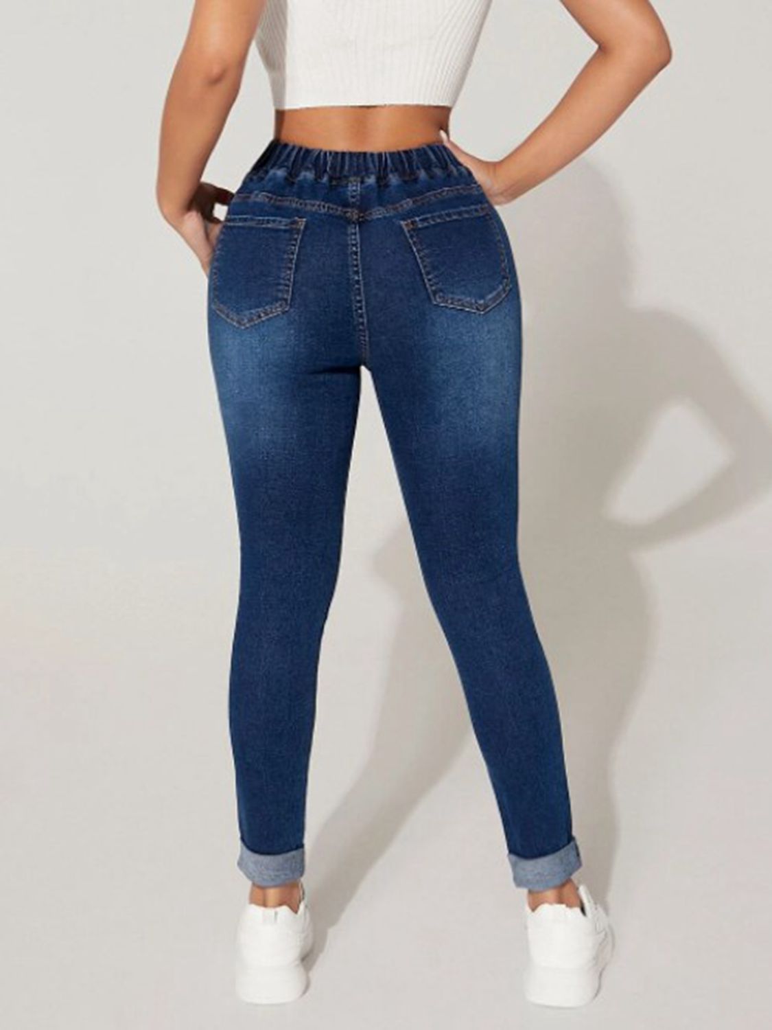 Drawstring Cropped Jeans Secondary image