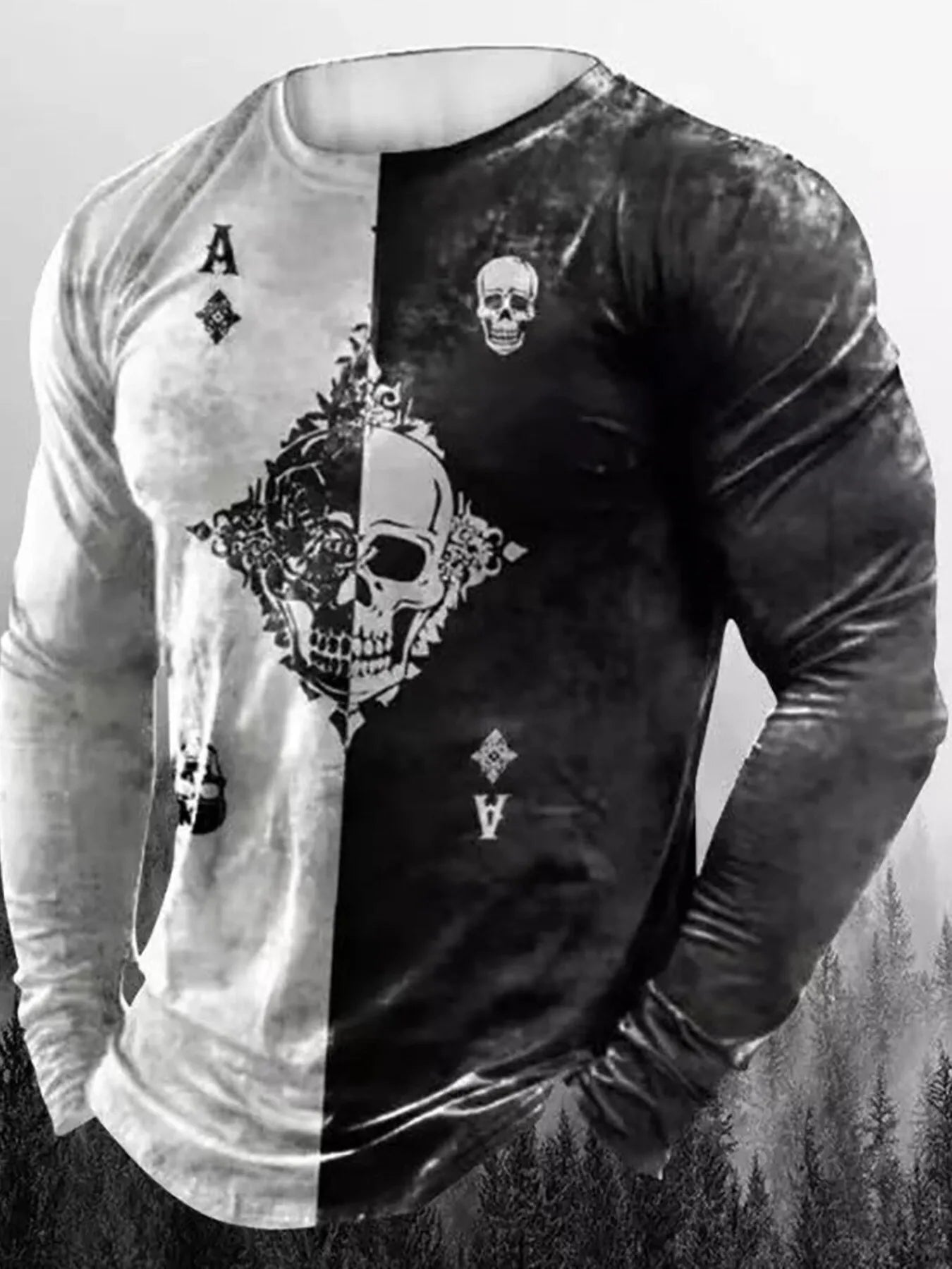 Men's Full Size Graphic Long Sleeve T-Shirt Plus Size Secondary image