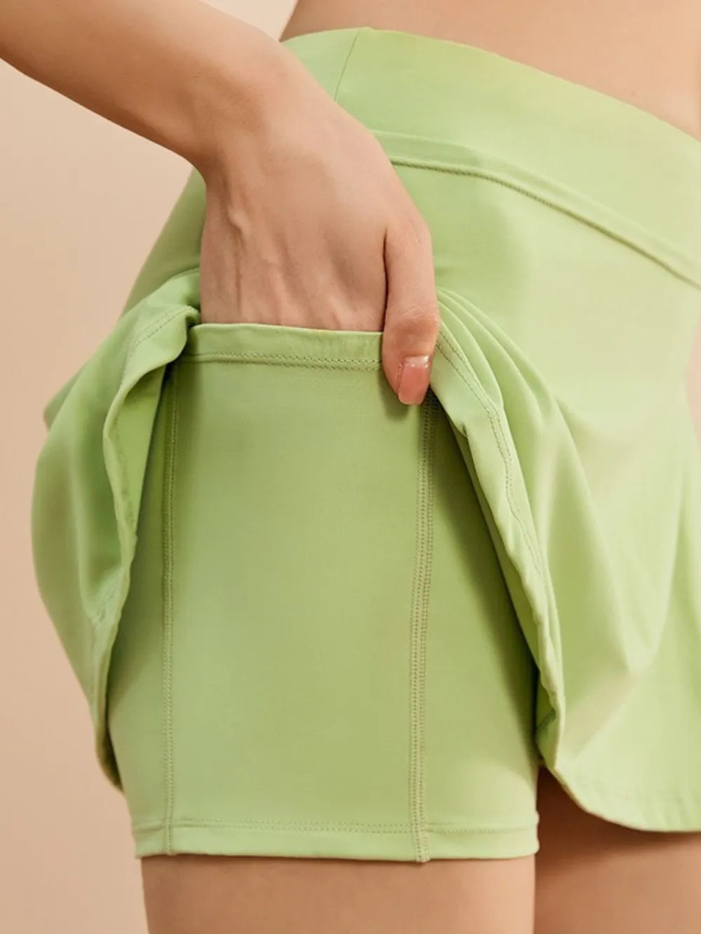 High Waist Active Skort with Pockets Secondary image