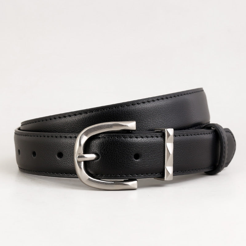 Classic Leather Skinny Belt Secondary image