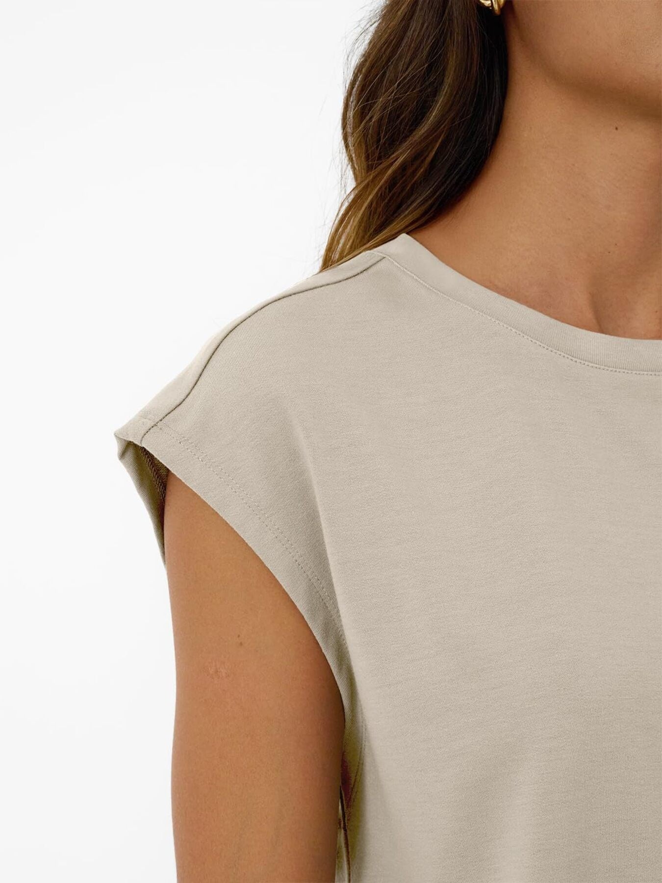 Round Neck Cap Sleeve Top and Shorts Set Secondary image