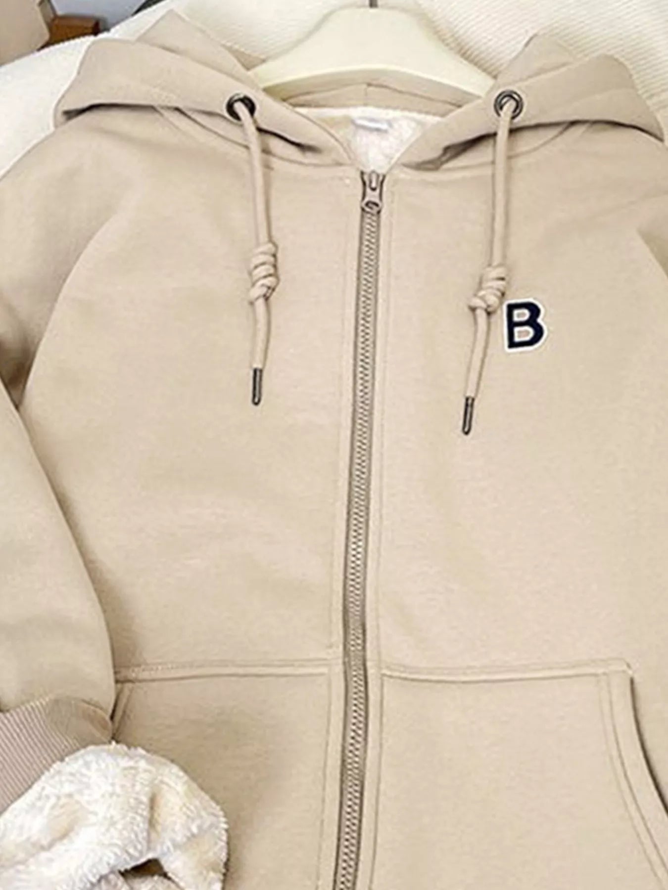 Fleece-Lined Zip-Up Hoodie Secondary image