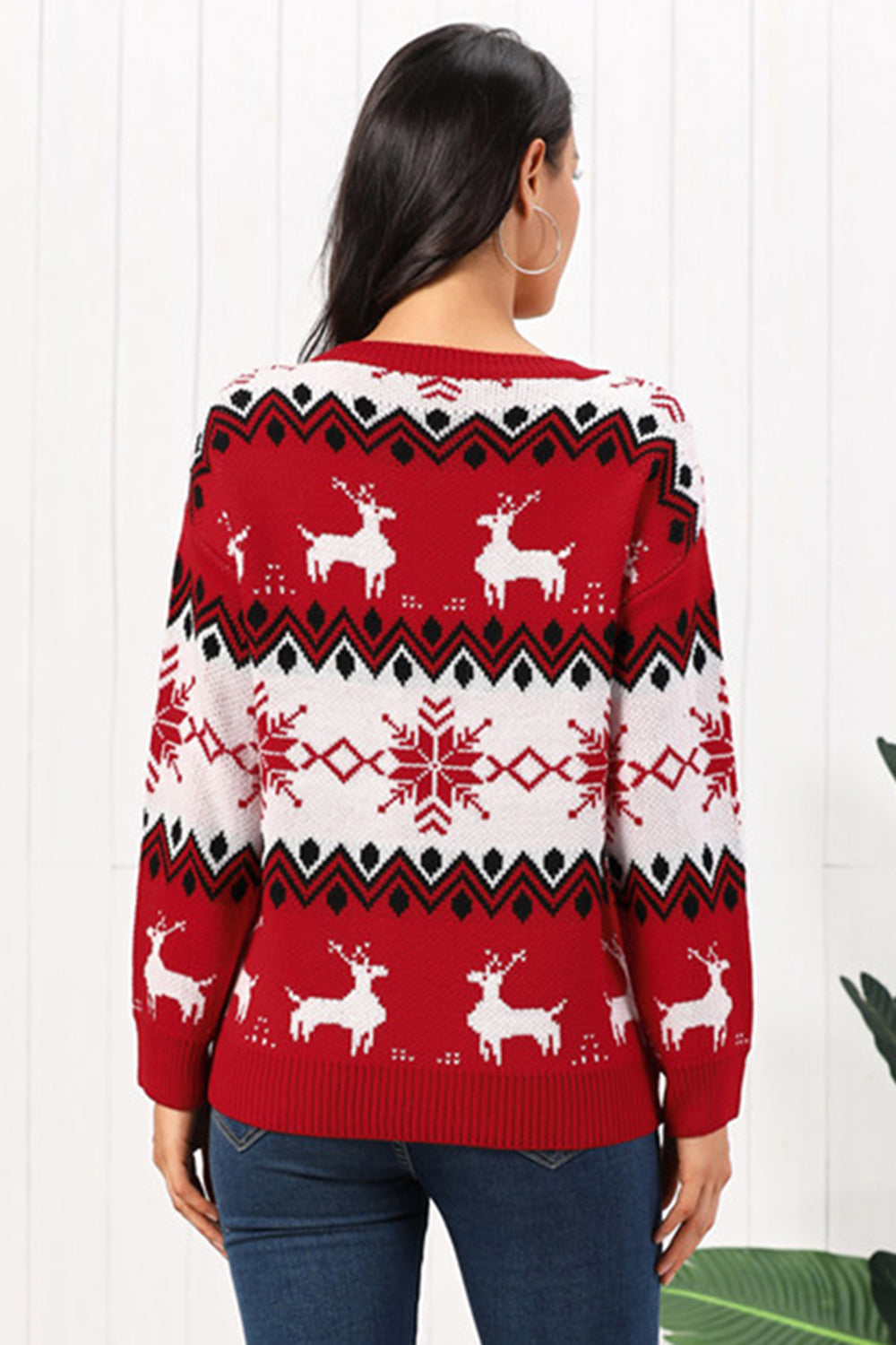 Reindeer Round Neck Sweater Secondary image