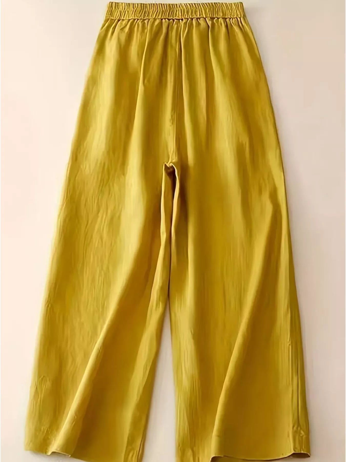 High-Waisted Wide-Leg Cropped Pants Secondary image