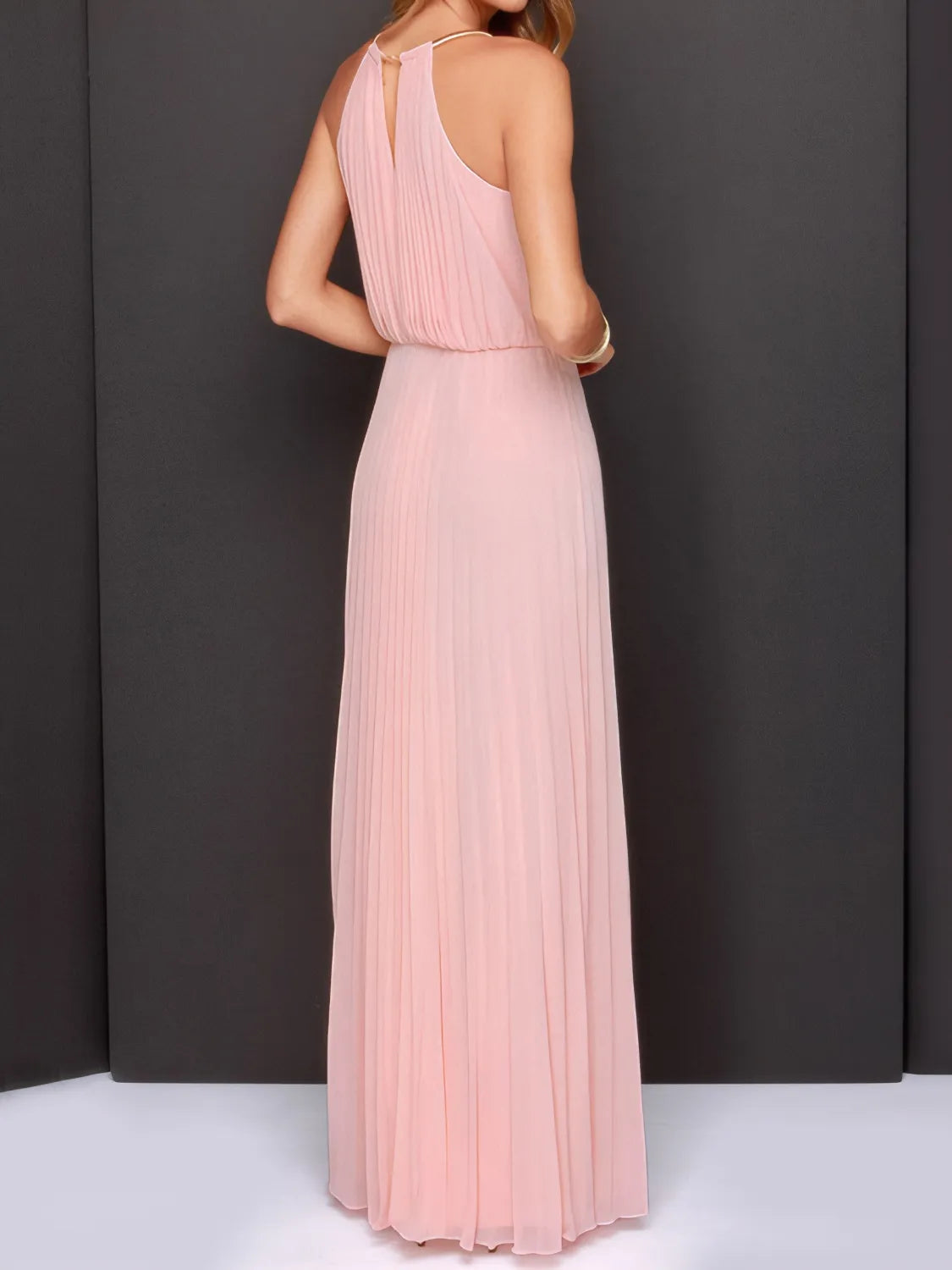 Pleated Sleeveless Maxi Cami Dress Secondary image