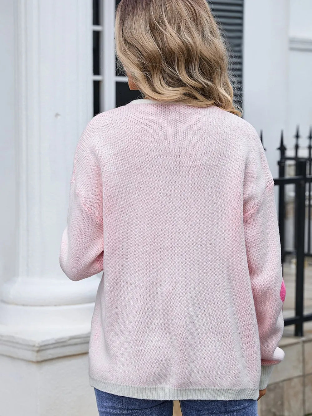 Angel Wings Flower Open Front Long Sleeve Cardigan Secondary image