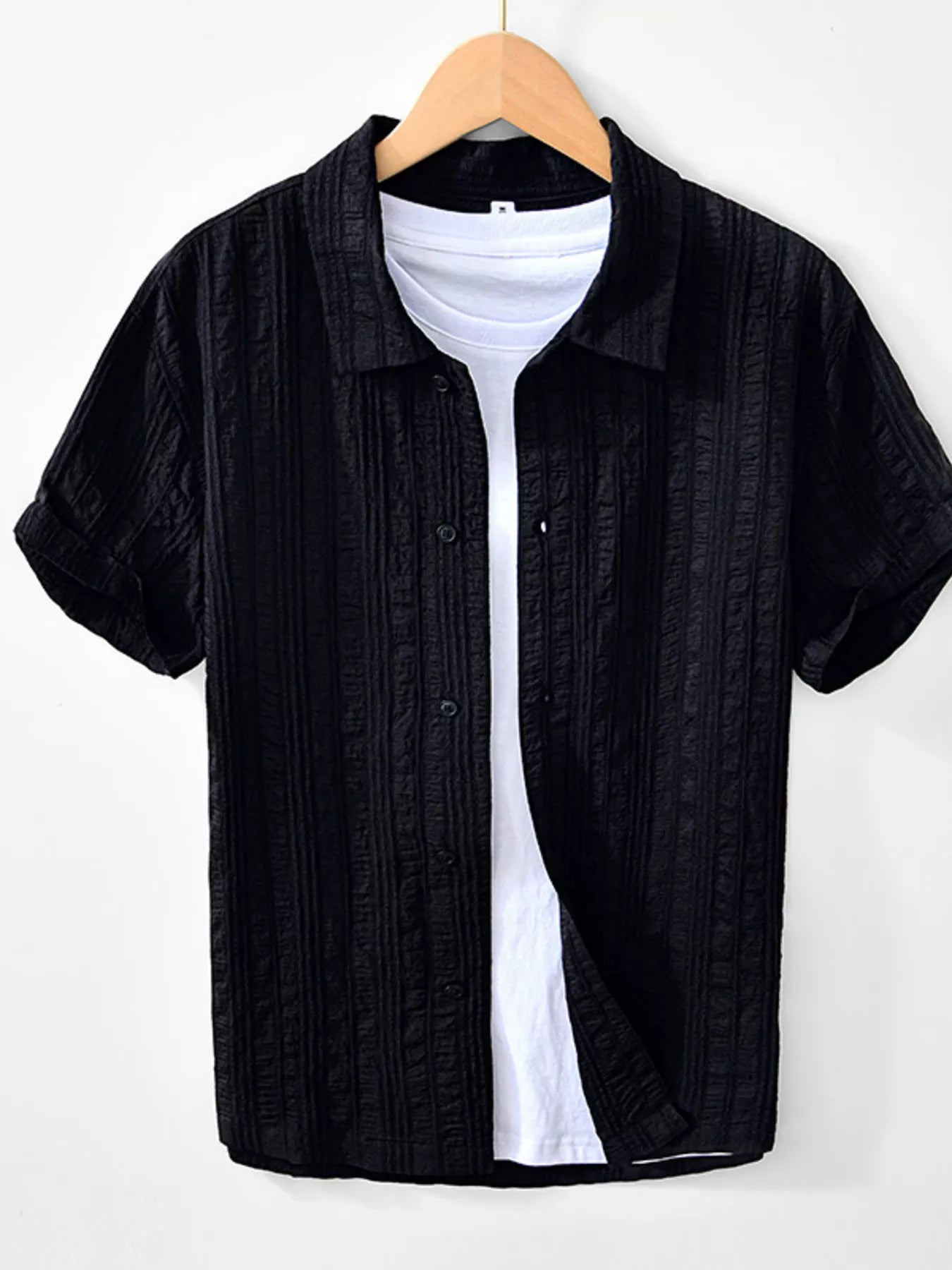 Men's Plus Size Button Up Short Sleeve Shirt Secondary image