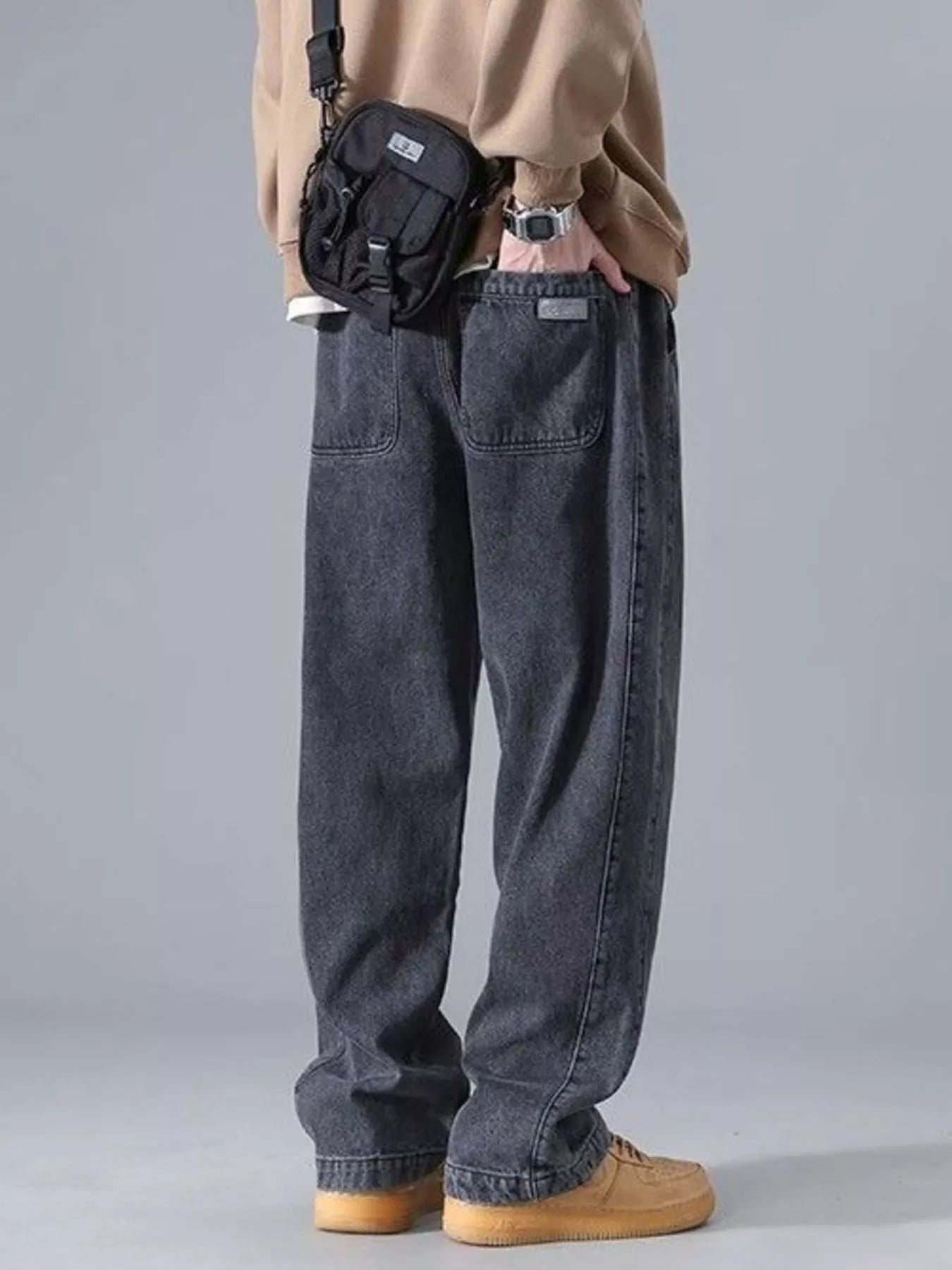 Men's Full Size Wide Leg Jeans Plus Size Secondary image