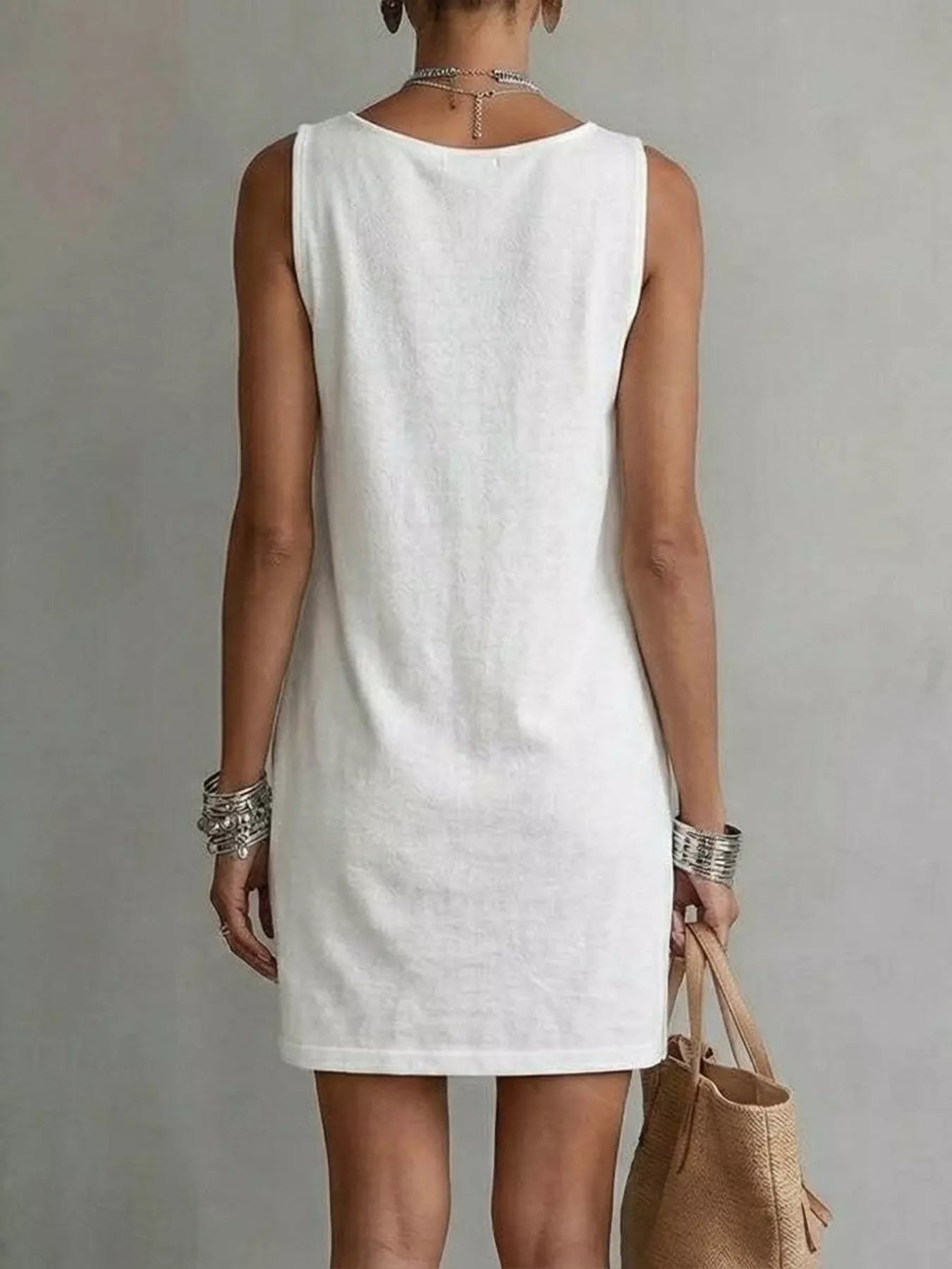 Casual Sleeveless Cowl Neck Mini Dress Secondary image