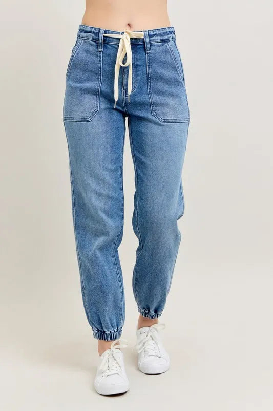 Judy Blue Full Size High Waist Denim Jogger Plus Size Secondary image