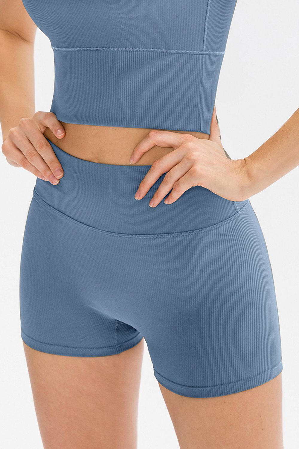 Slim Fit Wide Waistband Sports Shorts Secondary image