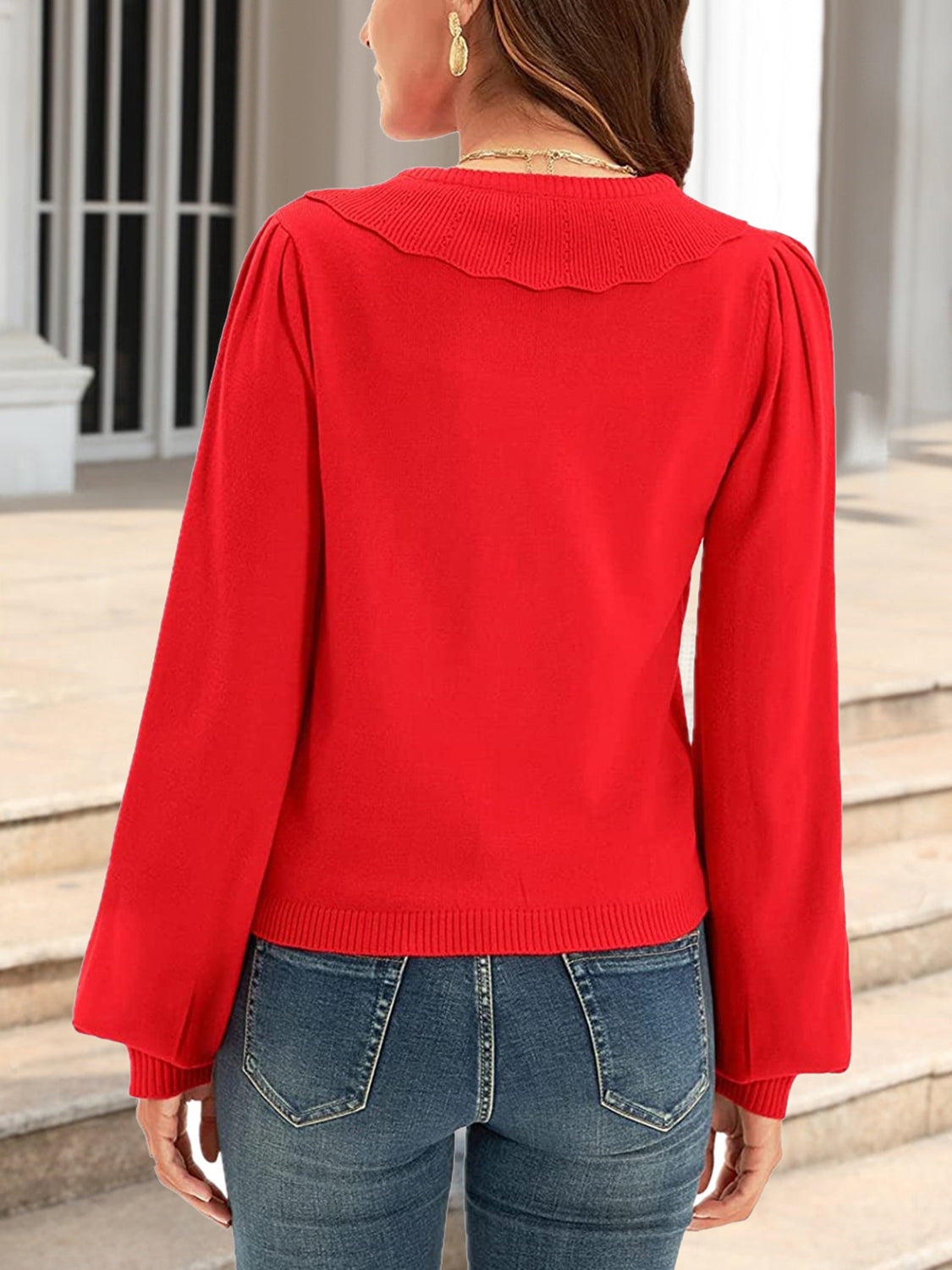 Collared Long Sleeve Button Down Cardigan Secondary image