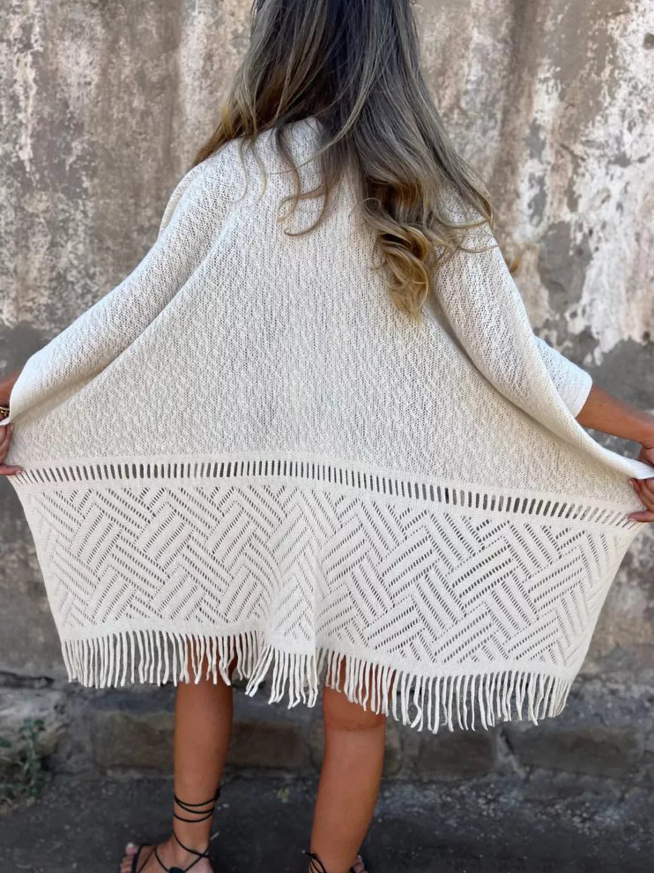 Fringe Open Front Cardigan Secondary image