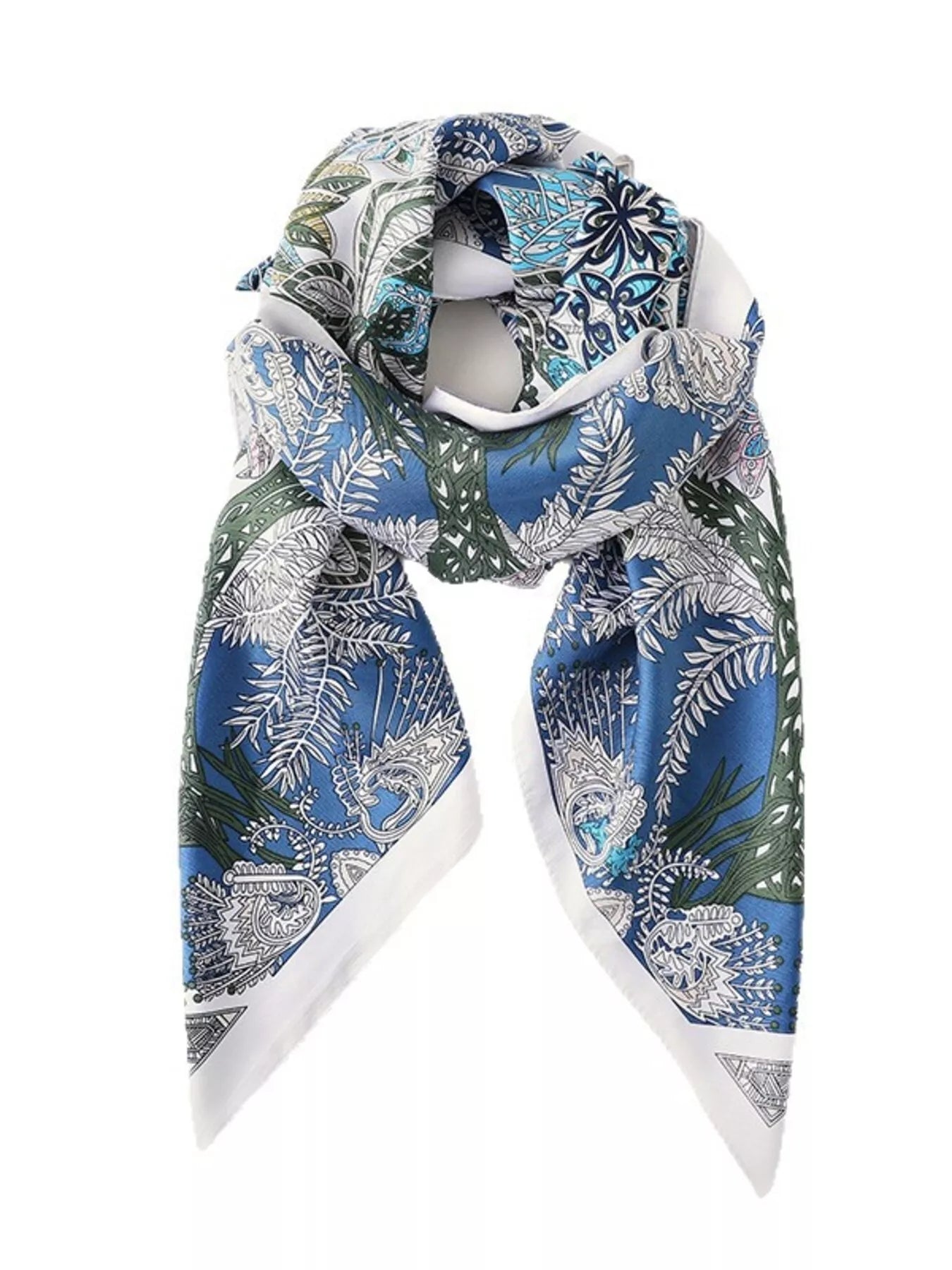 Floral Print Silk Scarf Secondary image