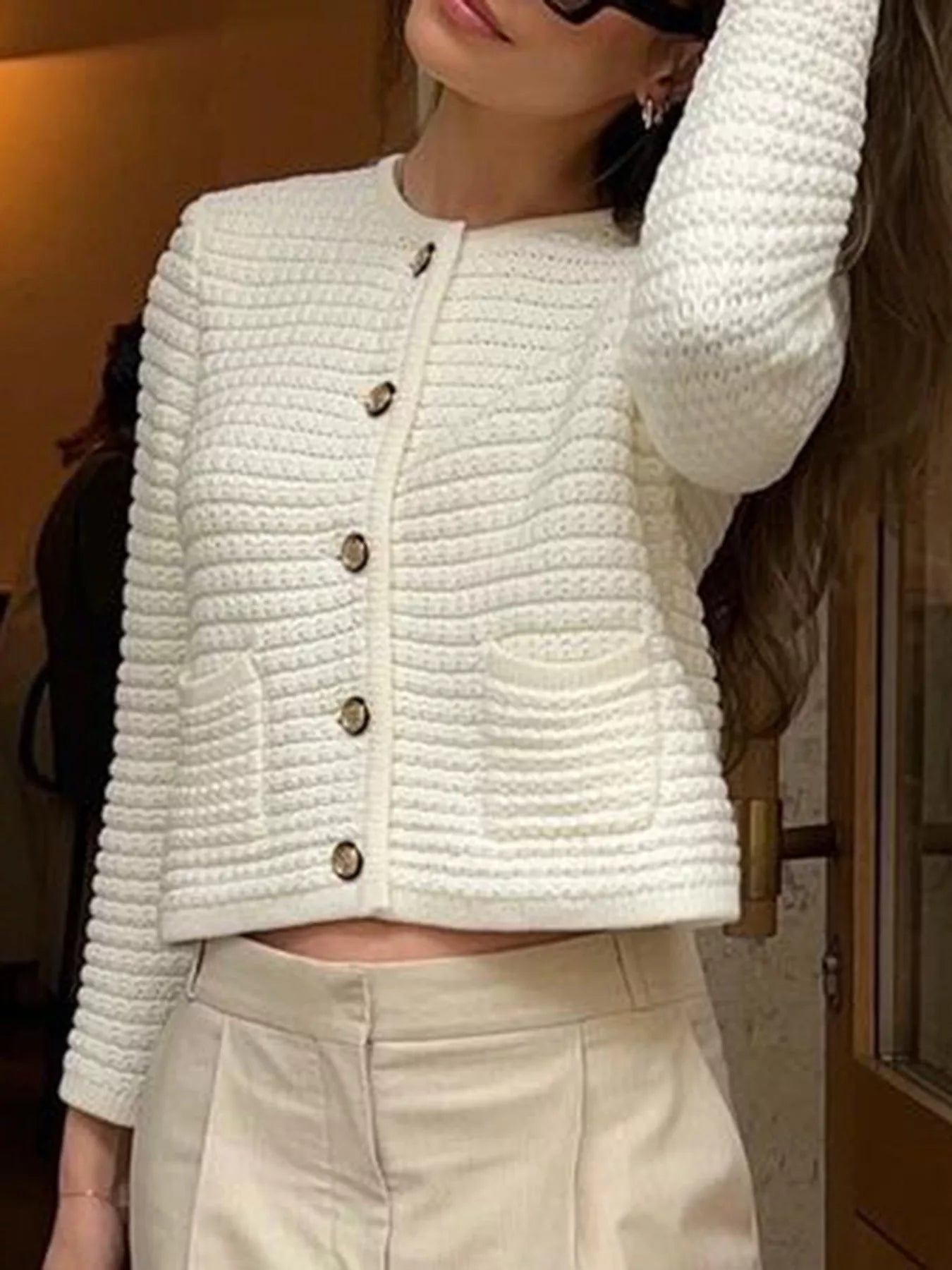 Button-Down Long Sleeve Cardigan Secondary image
