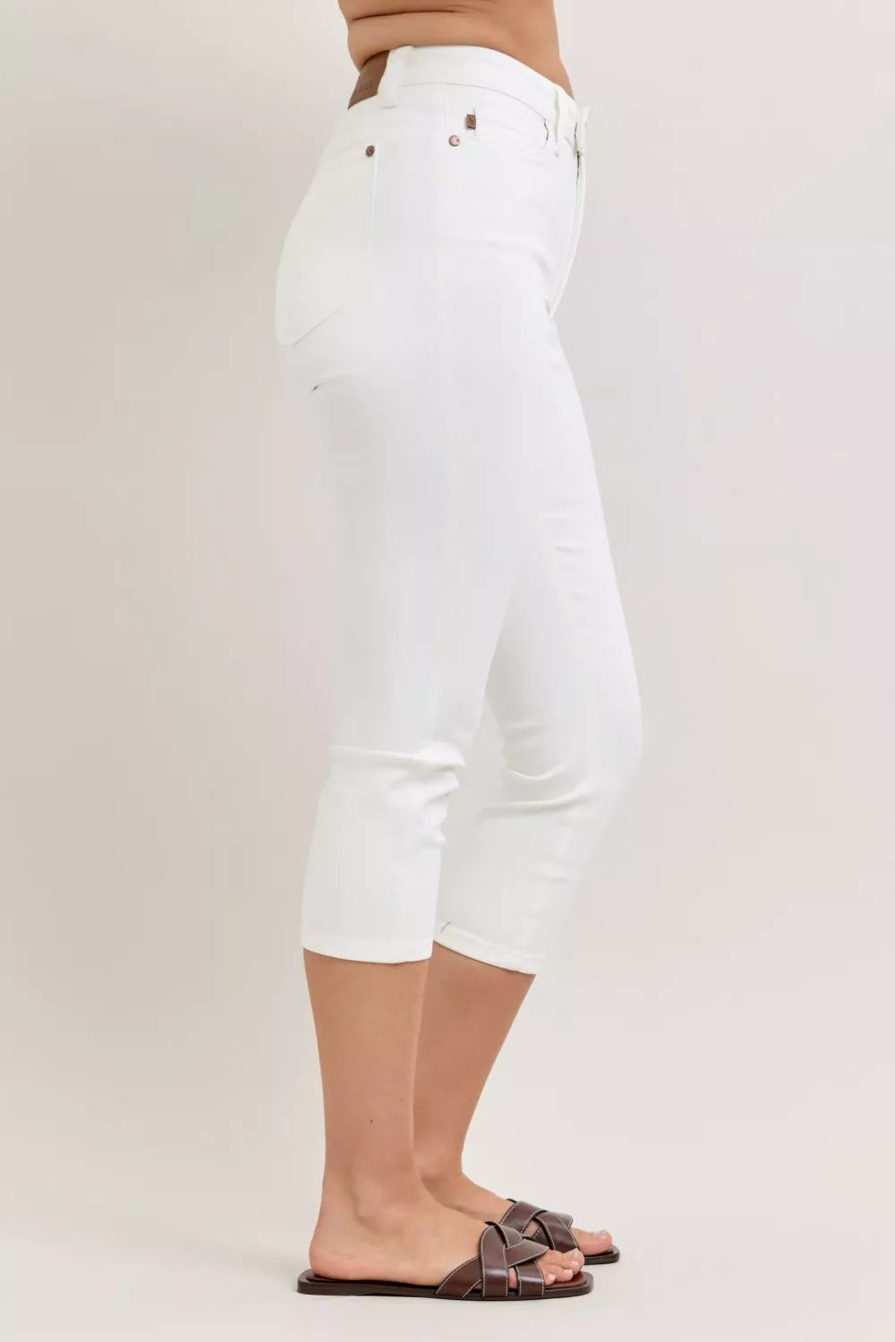 Judy Blue High Waist Extended Waistband Capri Pants with Spade Pockets Secondary image