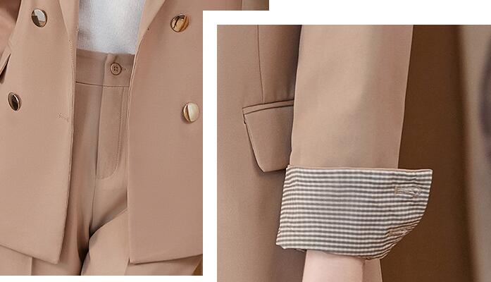 Ladies' Solid Color Long-sleeved Professional Small Suit Secondary image