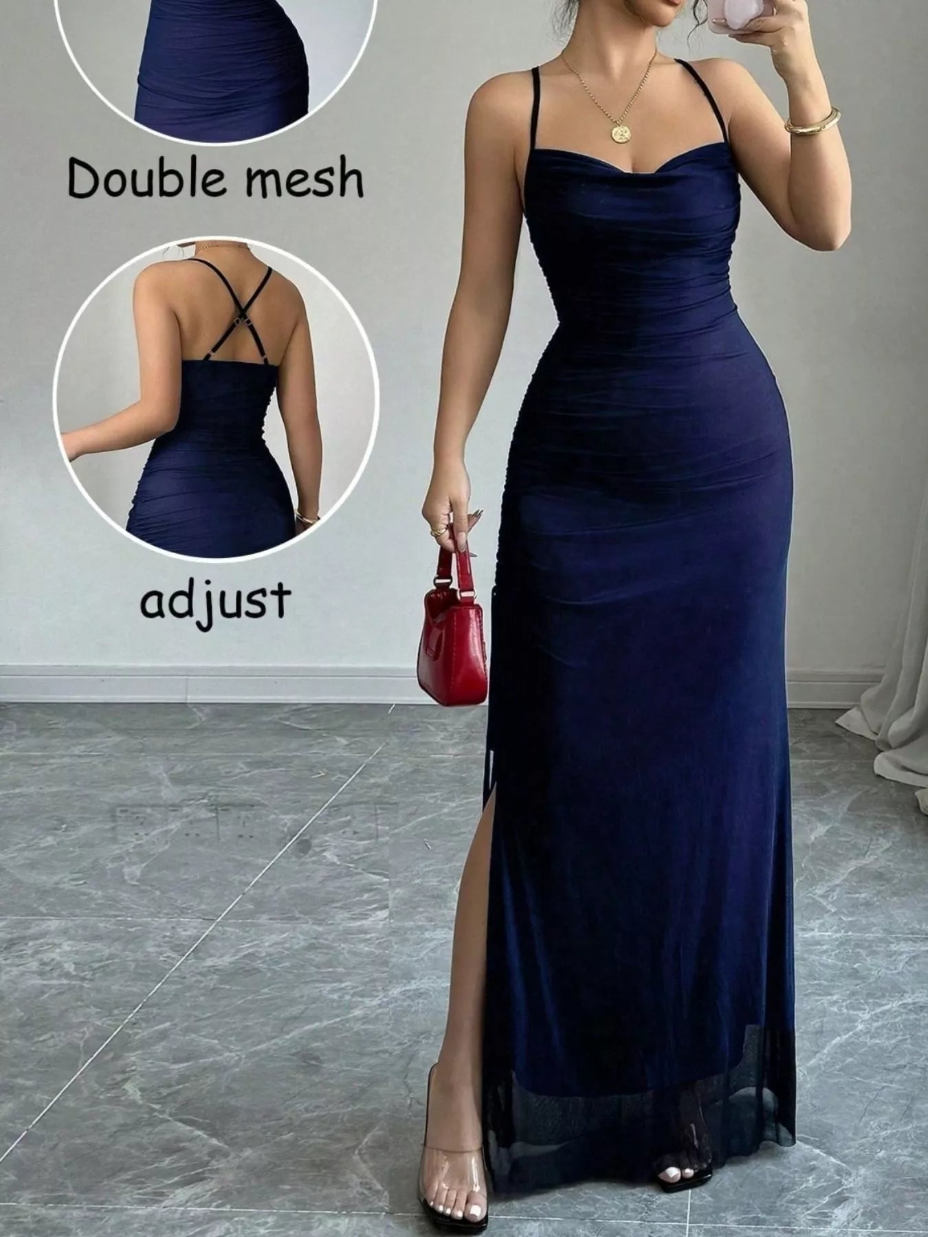 Sweetheart Neck Spaghetti Strap Maxi Dress Secondary image